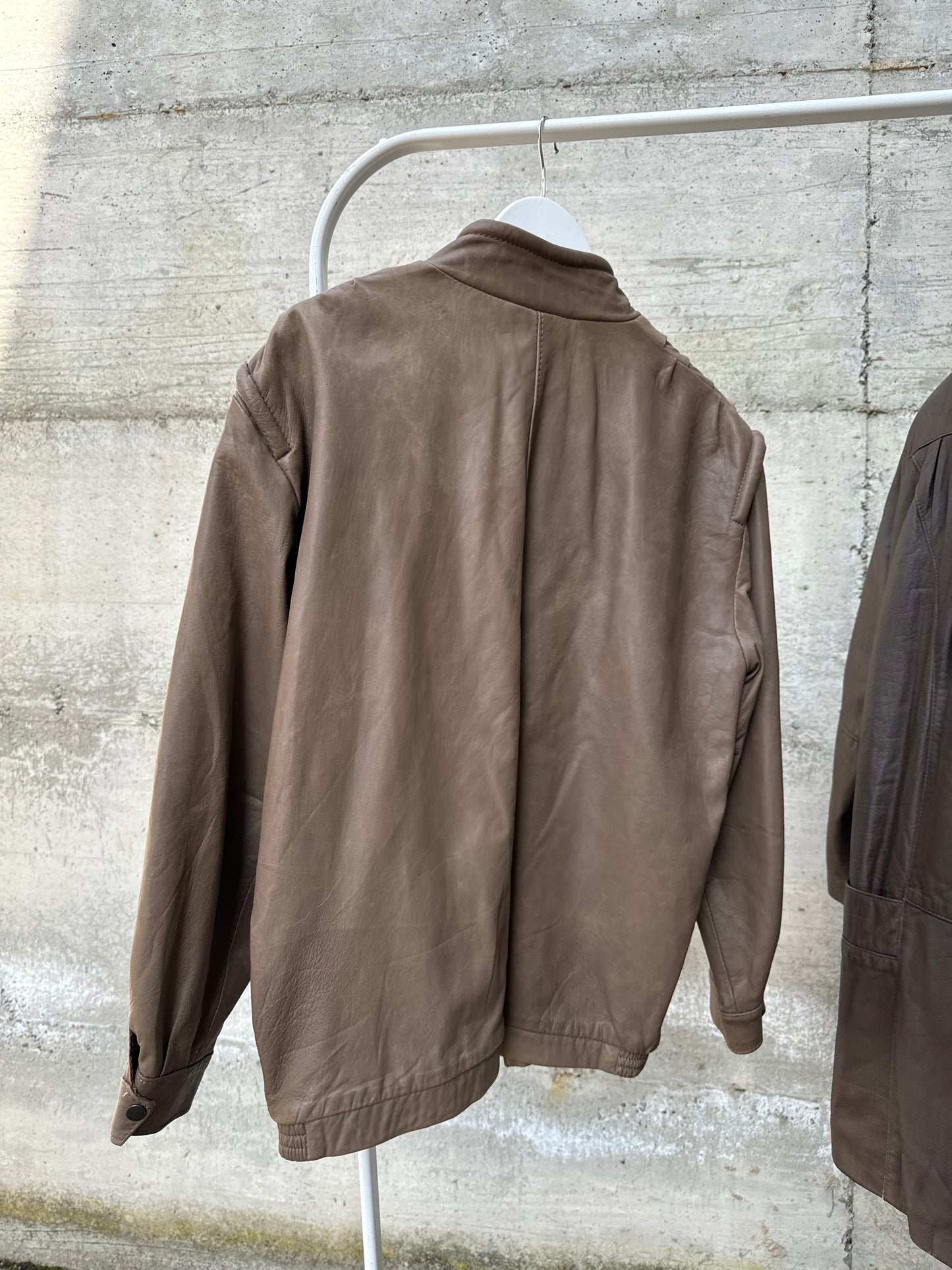 Bomberino donna liscio in vera pelle nappata