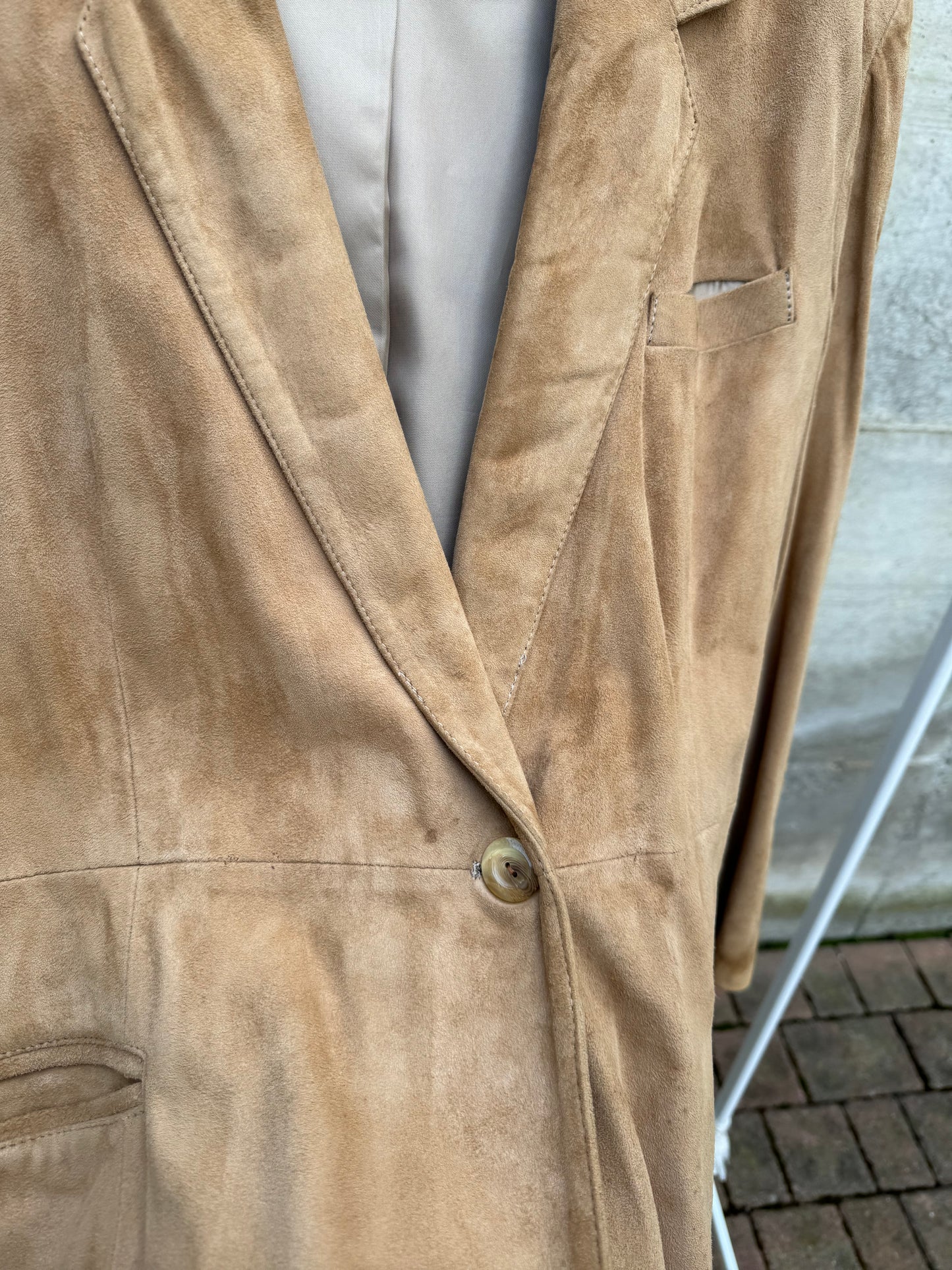 Blazer donna monopetto in renna color biscotto