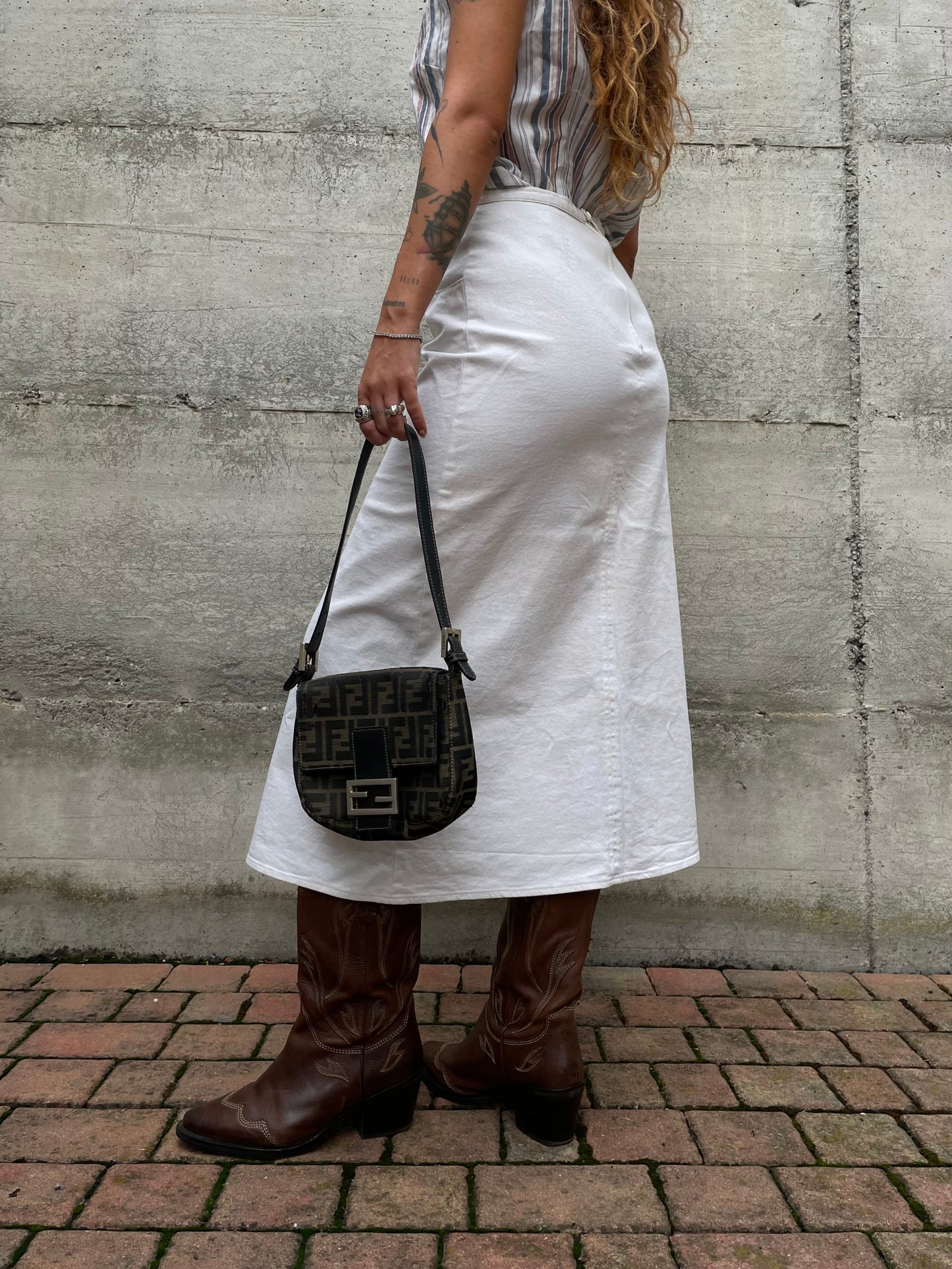 Longuette midi a matita con spacco frontale - taglia S