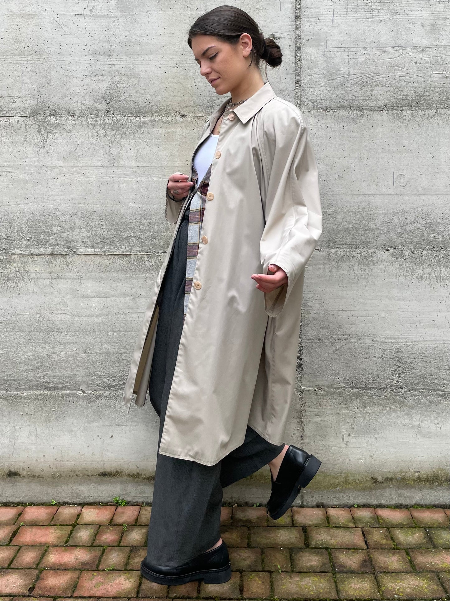 Trenchcoat cotone sabbia Preca - L
