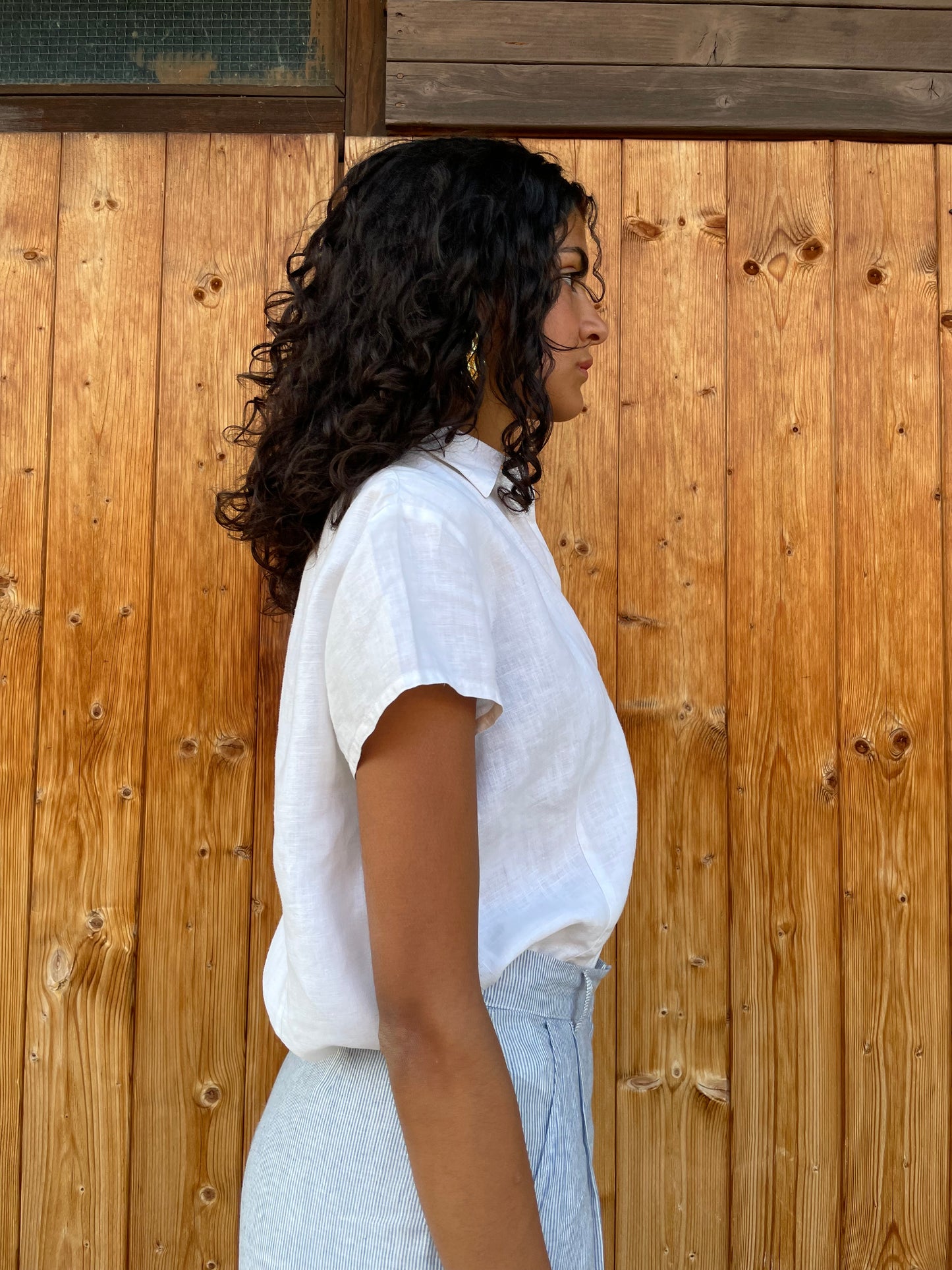 Camicetta 100% lino bianca - taglia S