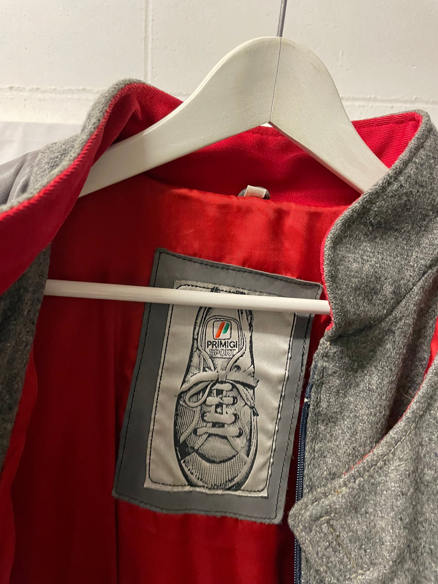 Bomber smanicabile in vera pelle e lana, Primigi 90s