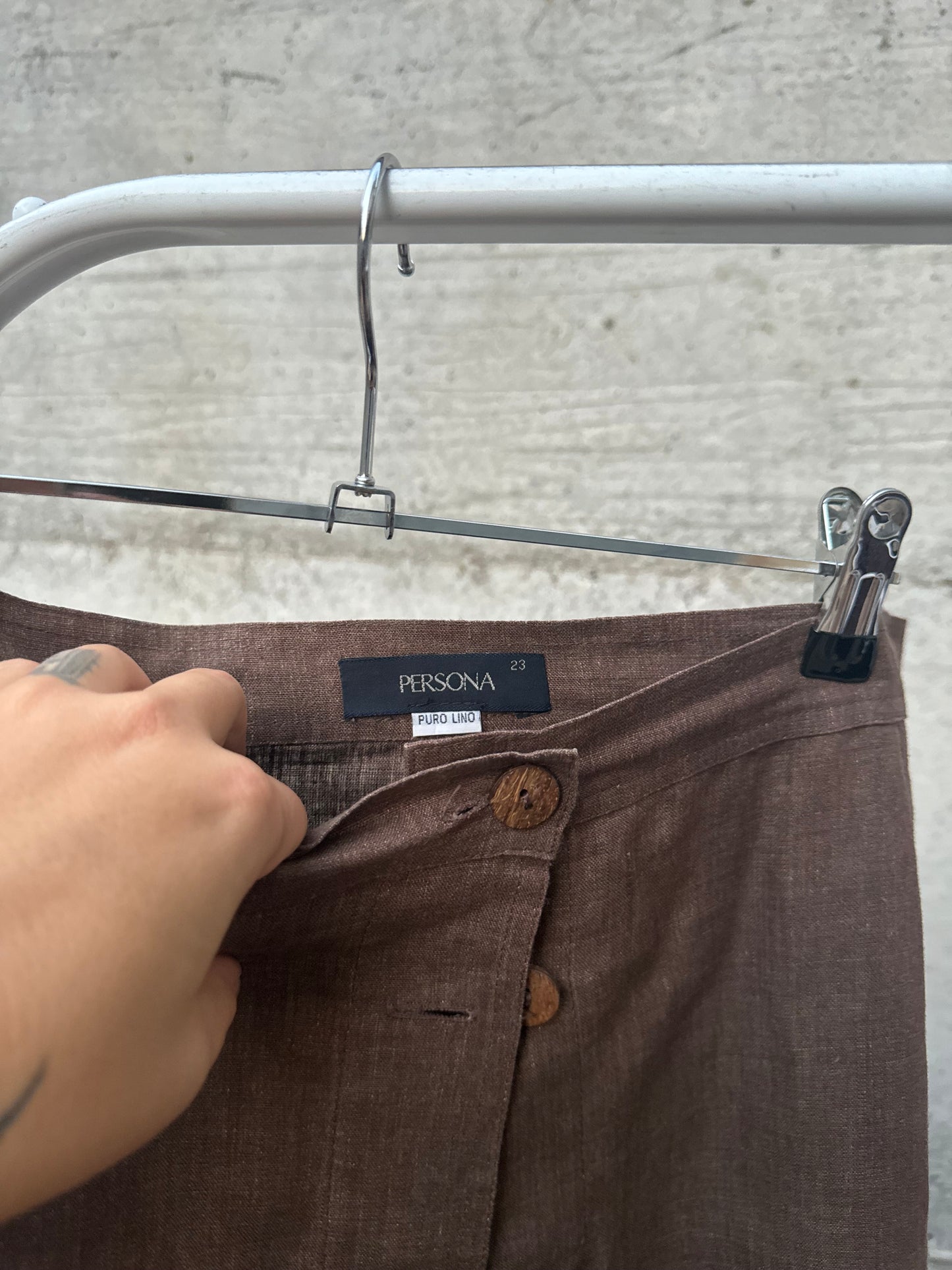 Gonna midi 100% lino Persona by Marina Rinaldi