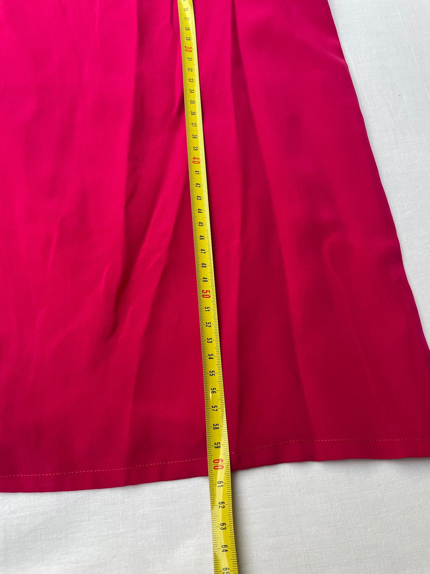 Top sartoriale in pura seta fucsia - taglia M