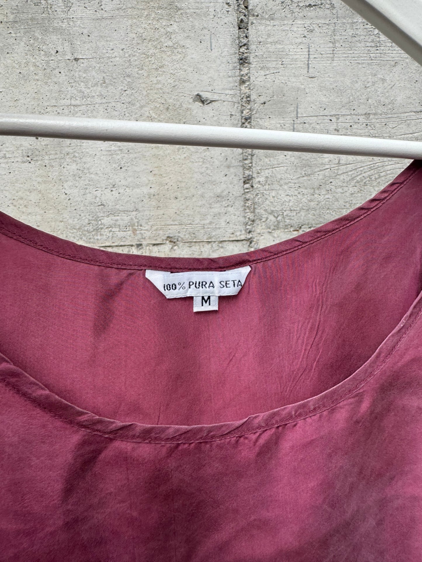 Top / sottogiacca sartoriale in pura seta, taglia M