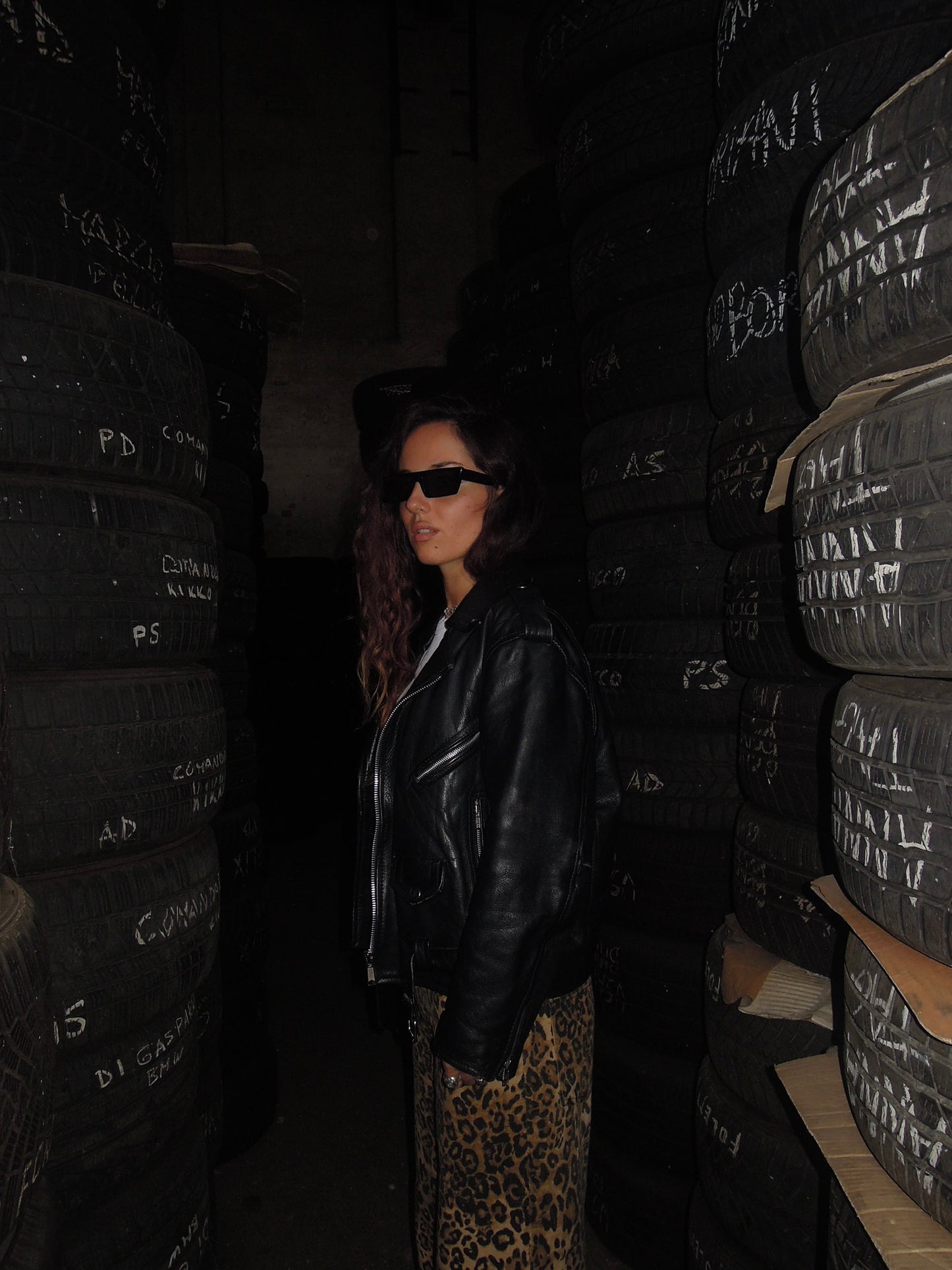 RARO chiodo vintage nero vera pelle in taglia piccola - XS uomo