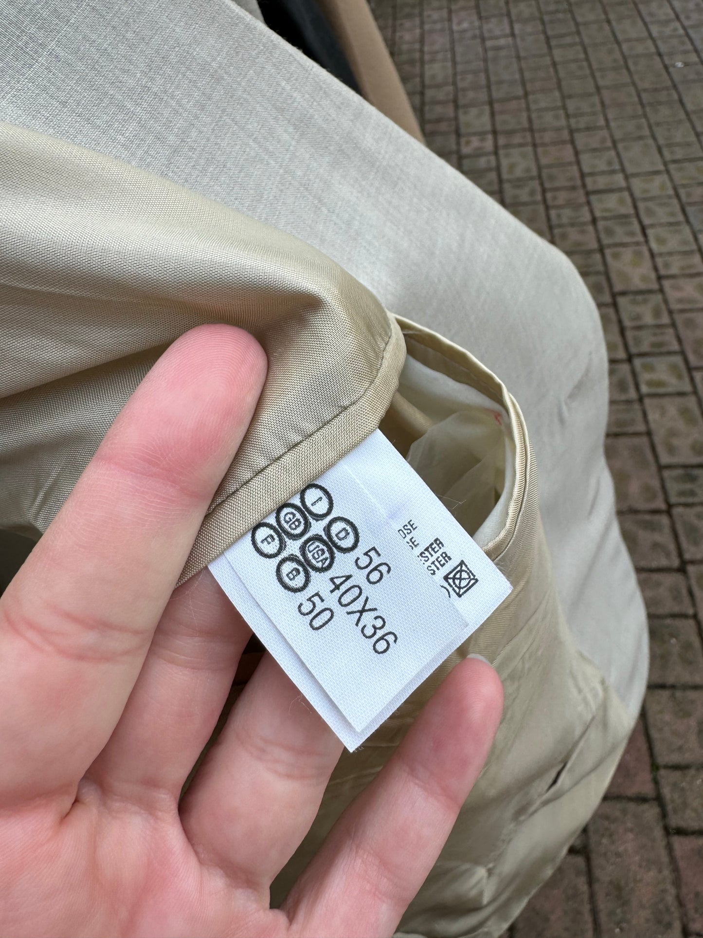 Blazer oversize sabbia in fresco lana