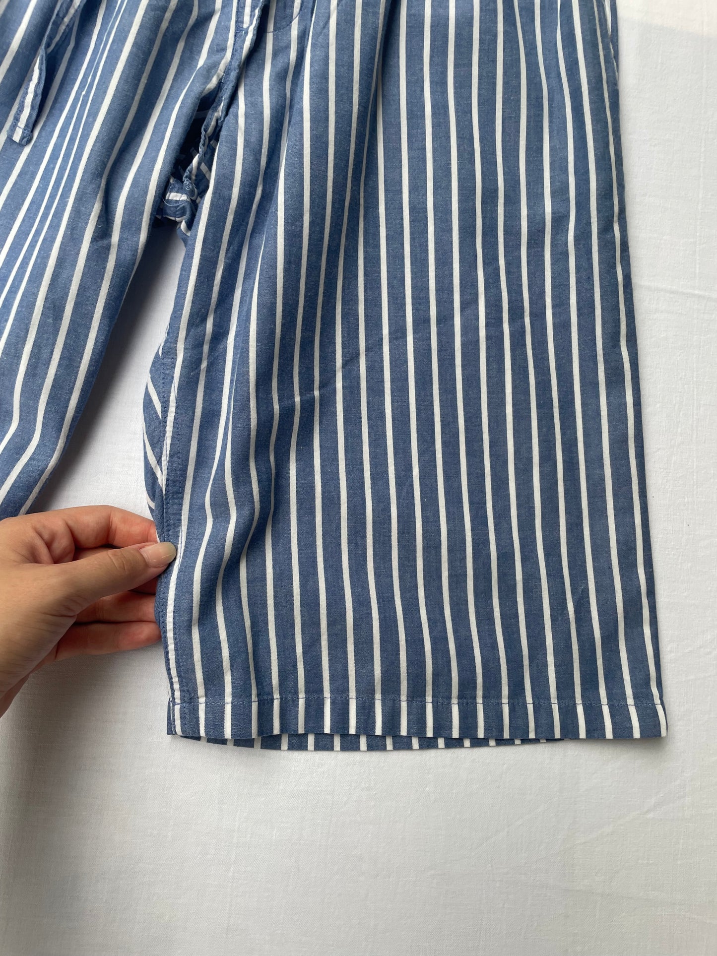 Bermuda boxer vichy azzurro e bianco 100% cotone - taglia S