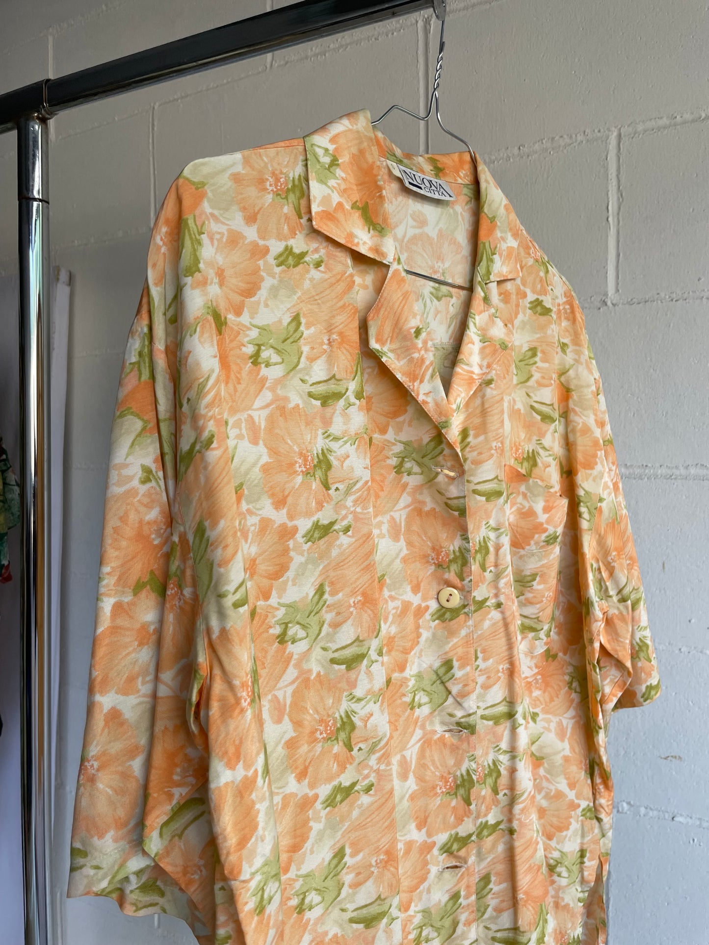 Camicia vintage floreale in viscosa - taglia S uomo