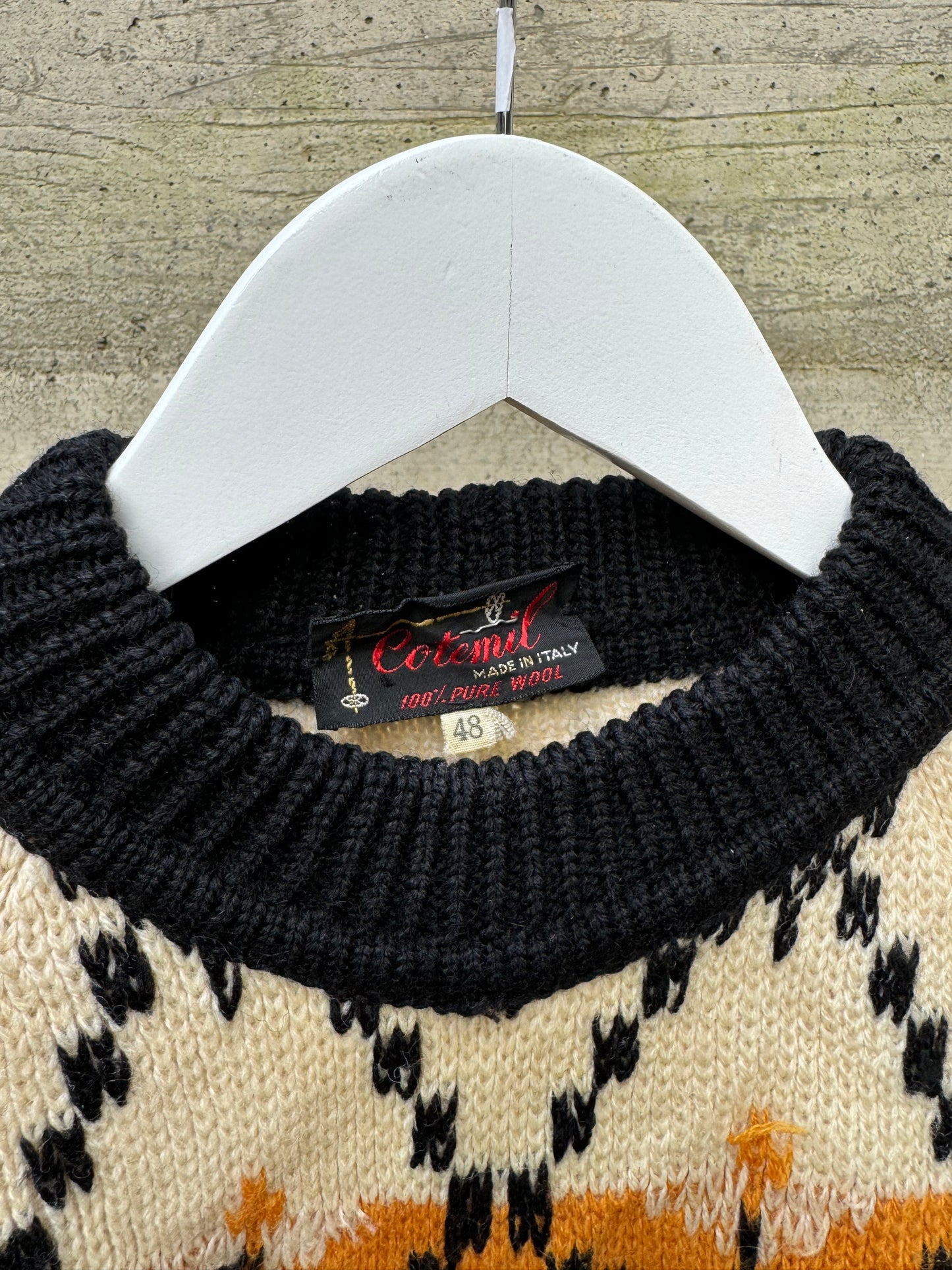 Maglione unisex girocollo 80s in 100% lana