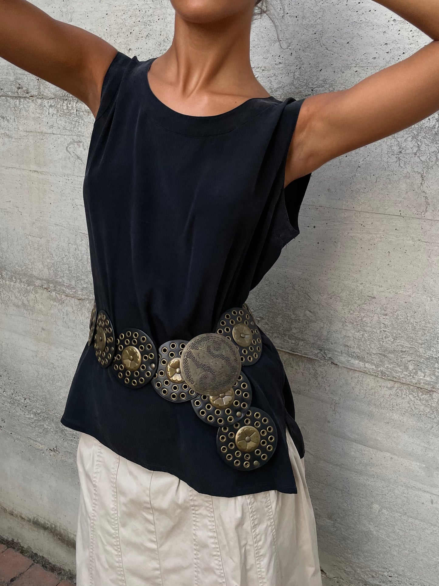 Top sartoriale 100% seta Paola Neri - taglia M