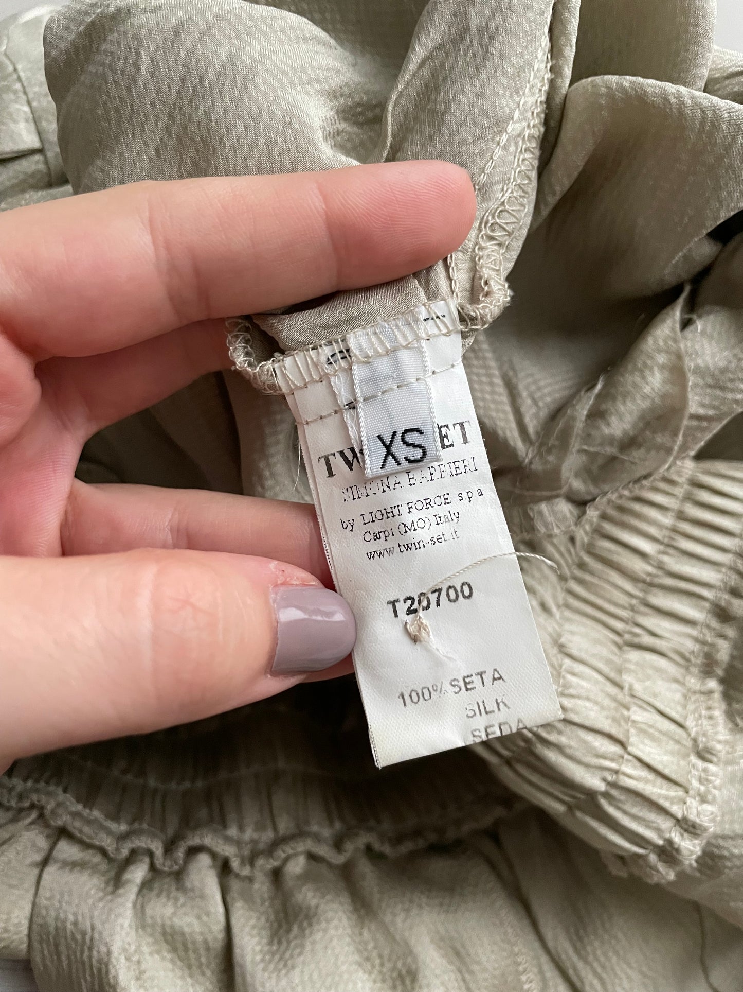 Jumpsuit Twinset sabbia 100% seta - taglia S