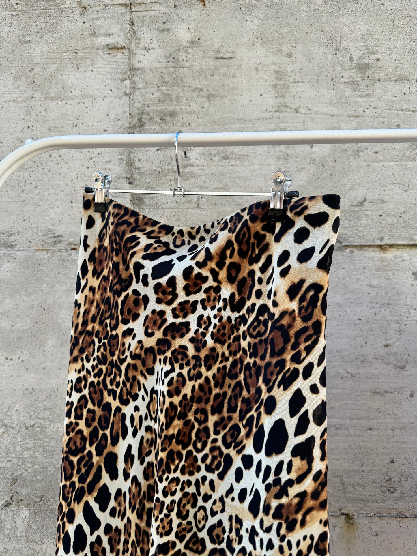Gonna midi Y2K animalier in viscosa