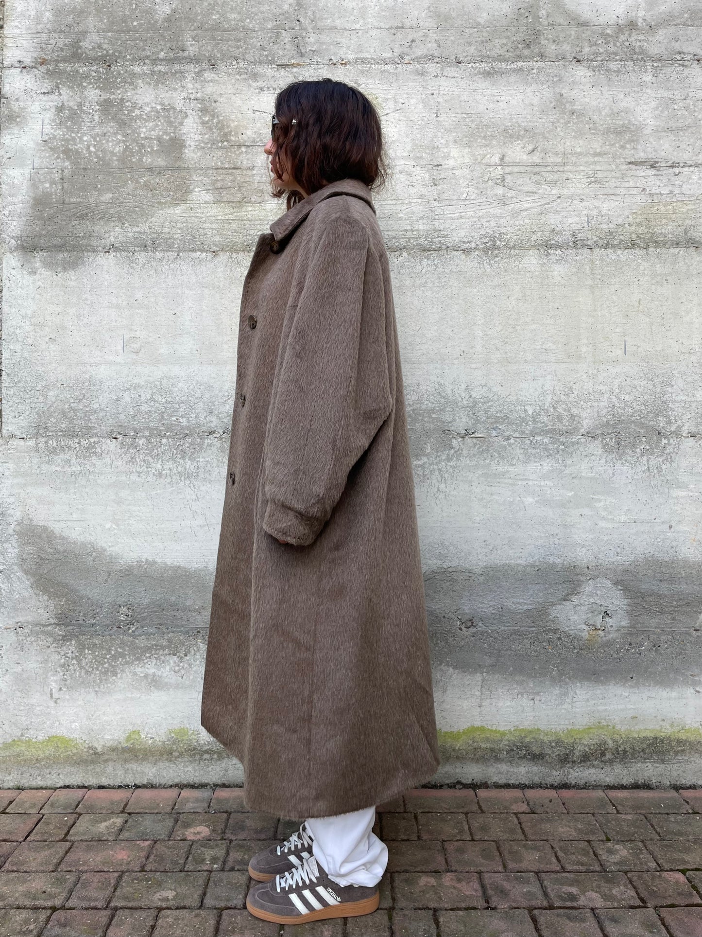 Cappotto lungo sartoriale 100% lana di lama