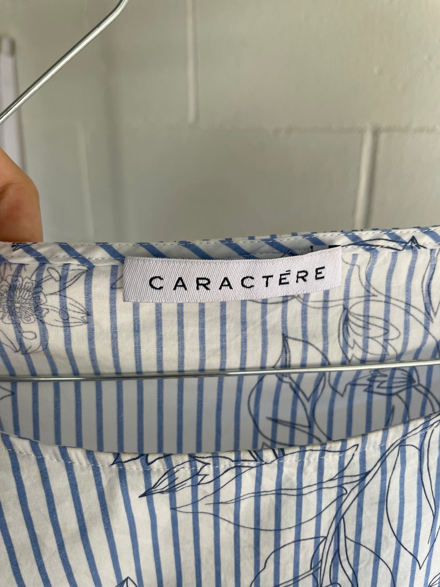 Top cropped in cotone vichy e pattern - taglia S/M