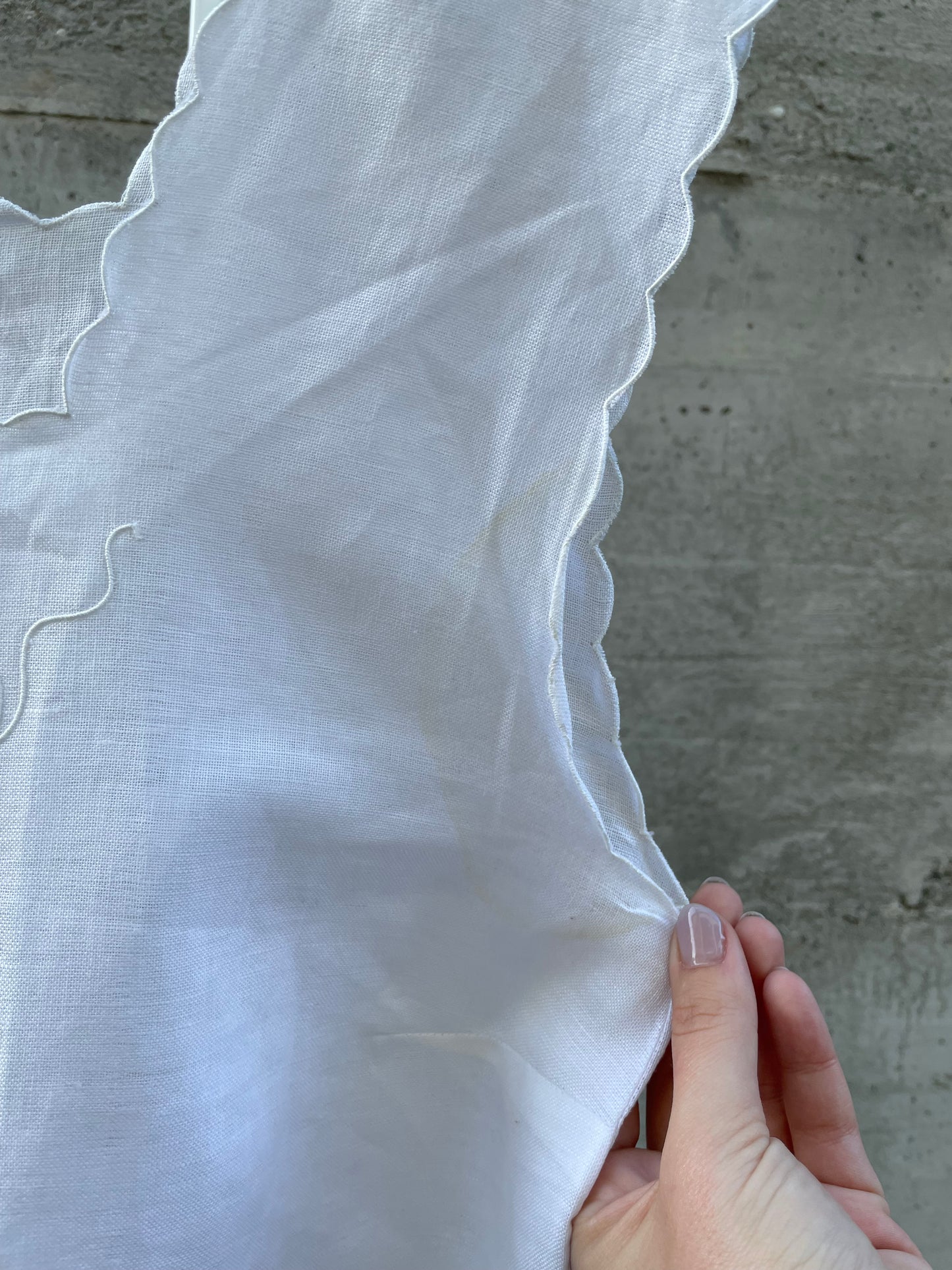 Top bianco 50% cotone 50% lino