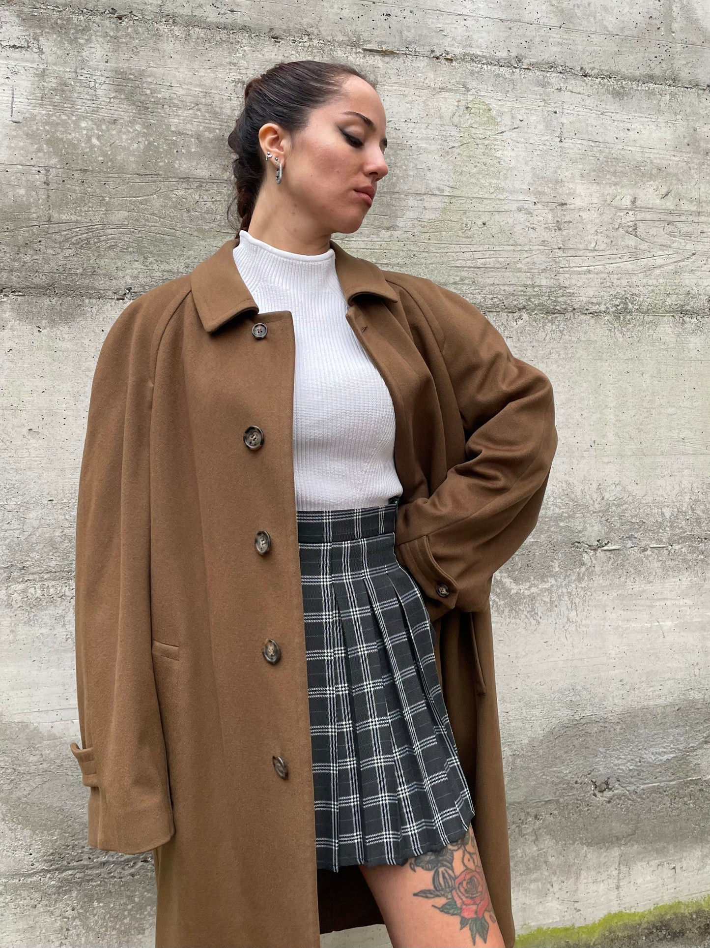 Cappotto sartoriale Piacenza cammello 100% lana vergine - taglia M uomo