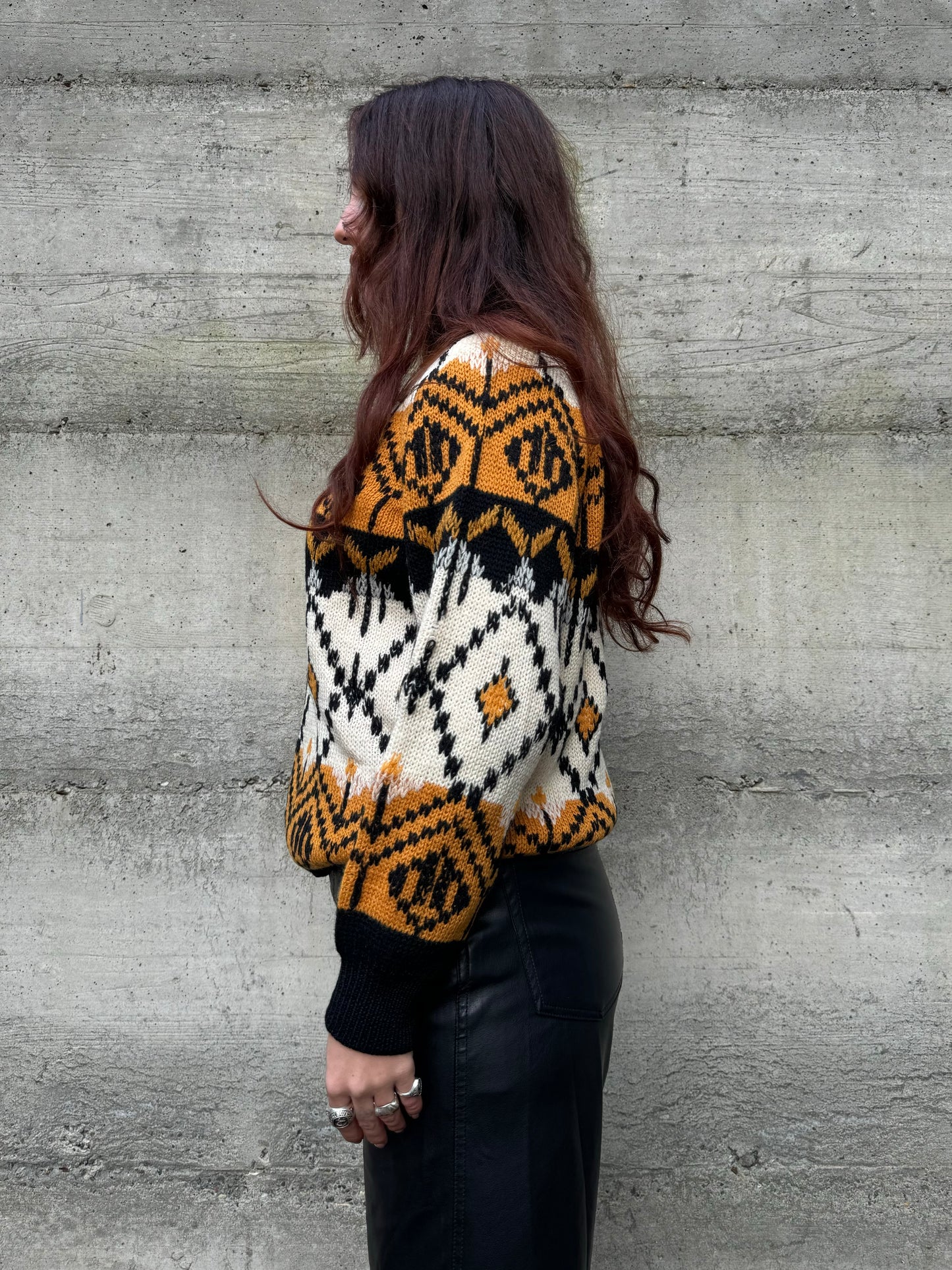 Maglione unisex girocollo 80s in 100% lana