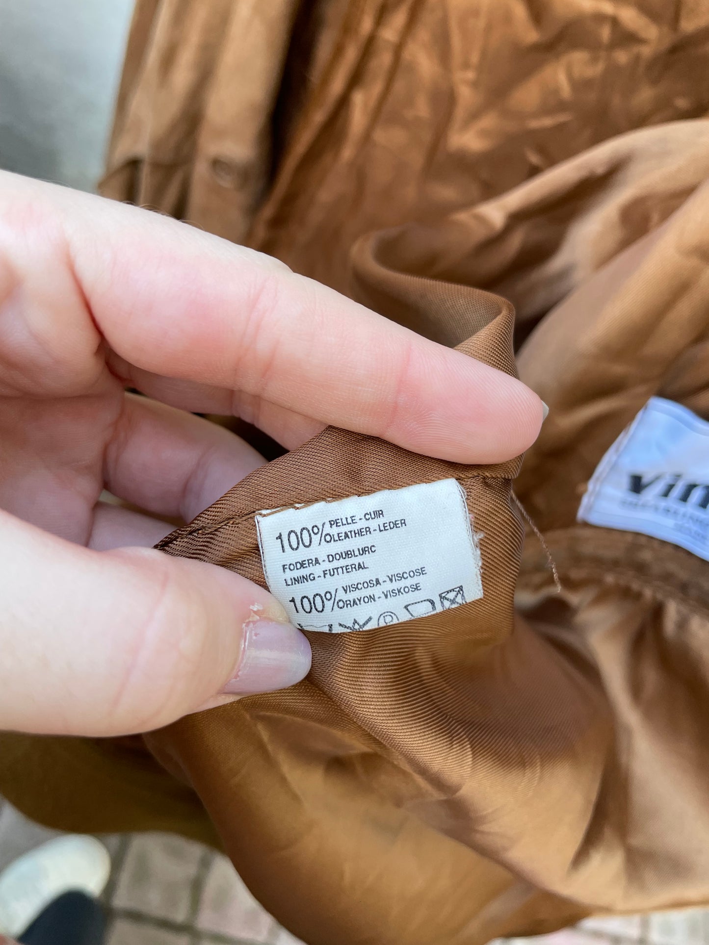 Bomber suede oversize color cognac