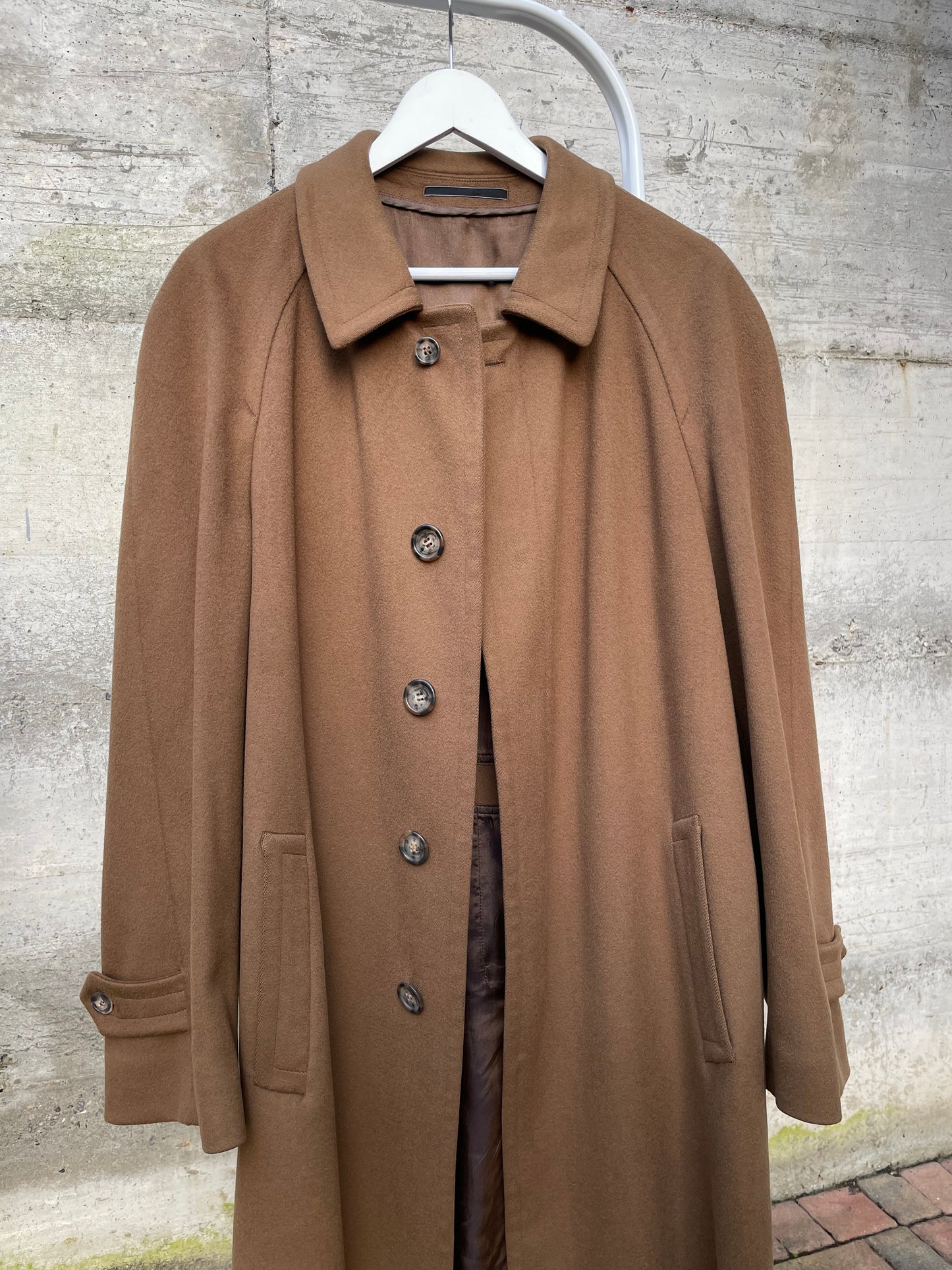 Cappotto sartoriale Piacenza cammello 100% lana vergine - taglia M uomo