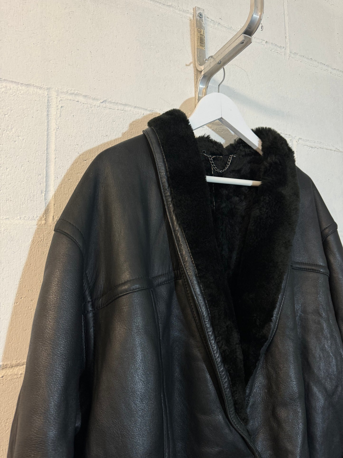 Montone Shearling 80s doppiopetto, in nappa, taglia 48it donna