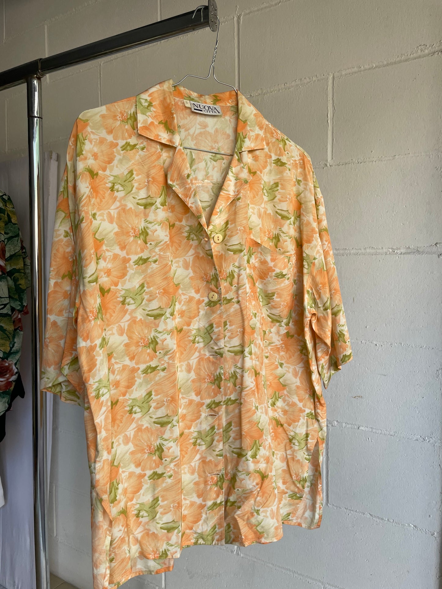 Camicia vintage floreale in viscosa - taglia S uomo