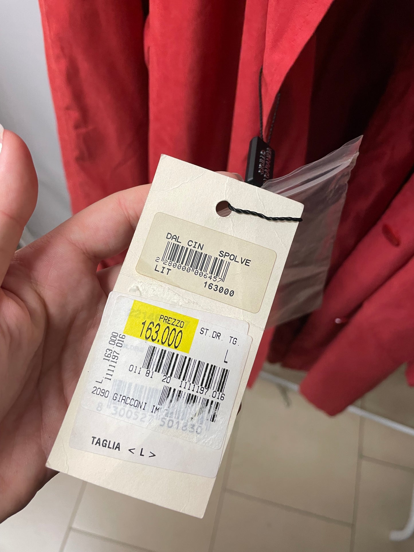 Spolverino corallo deadstock (nuovo con cartellino)