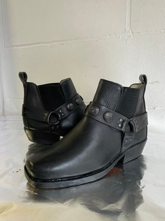 EU 38 - Kentucky boots bassi Levi's Strauss vera pelle neri