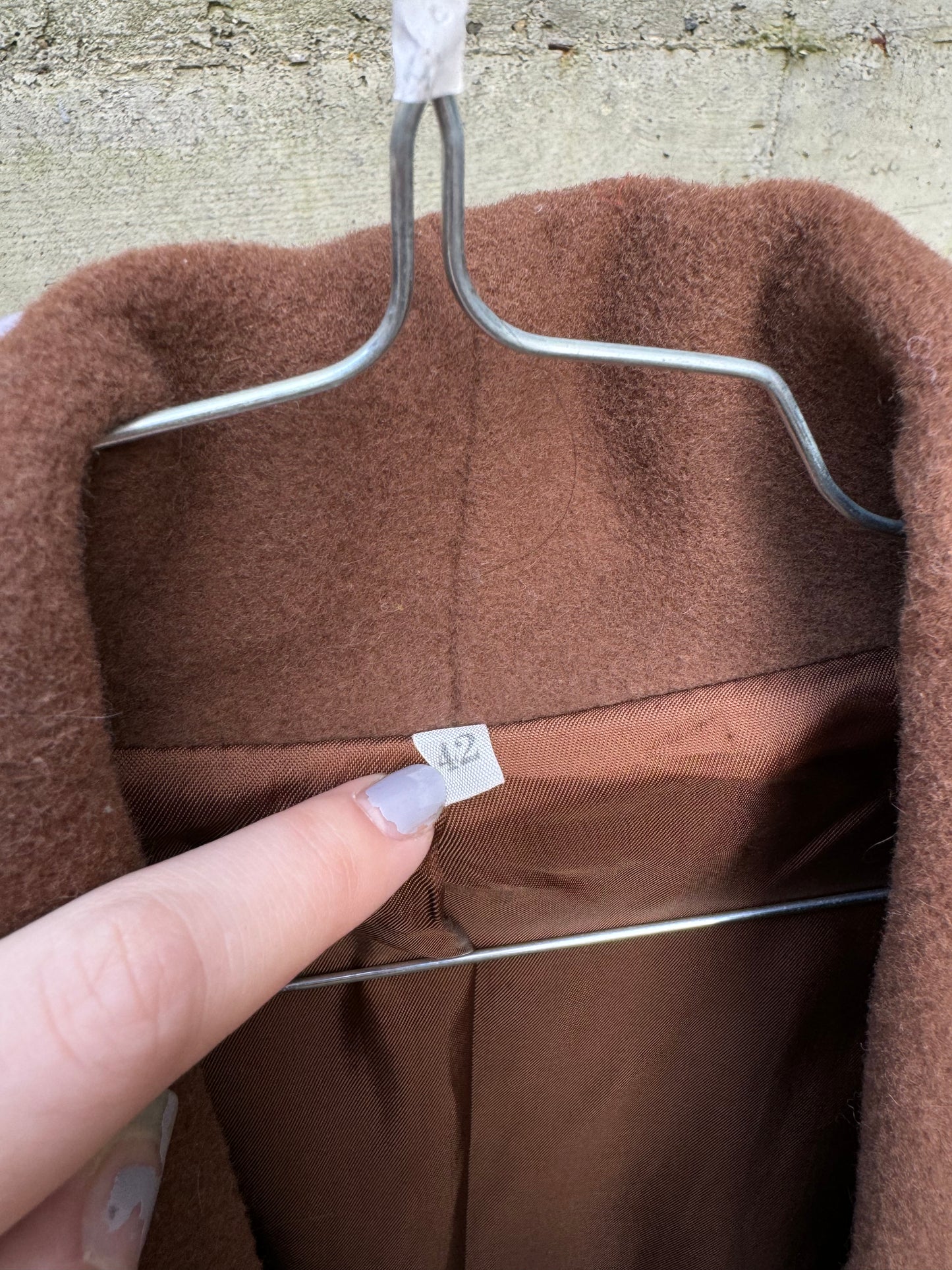 Cappottino doppiopetto cioccolato 80% lana