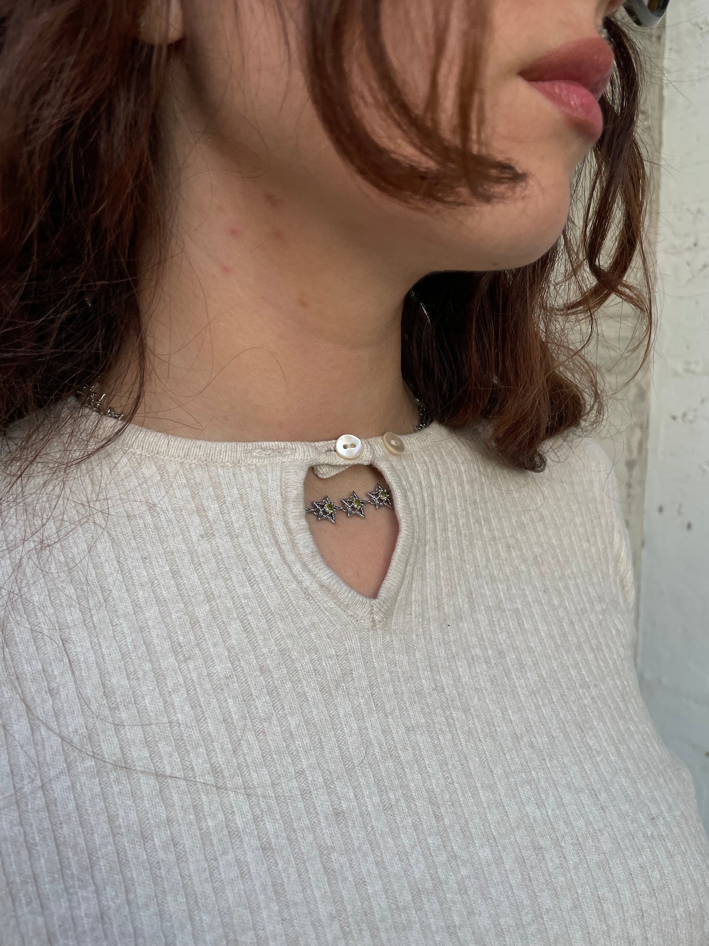 Maglioncino sabbia 100% cashmere