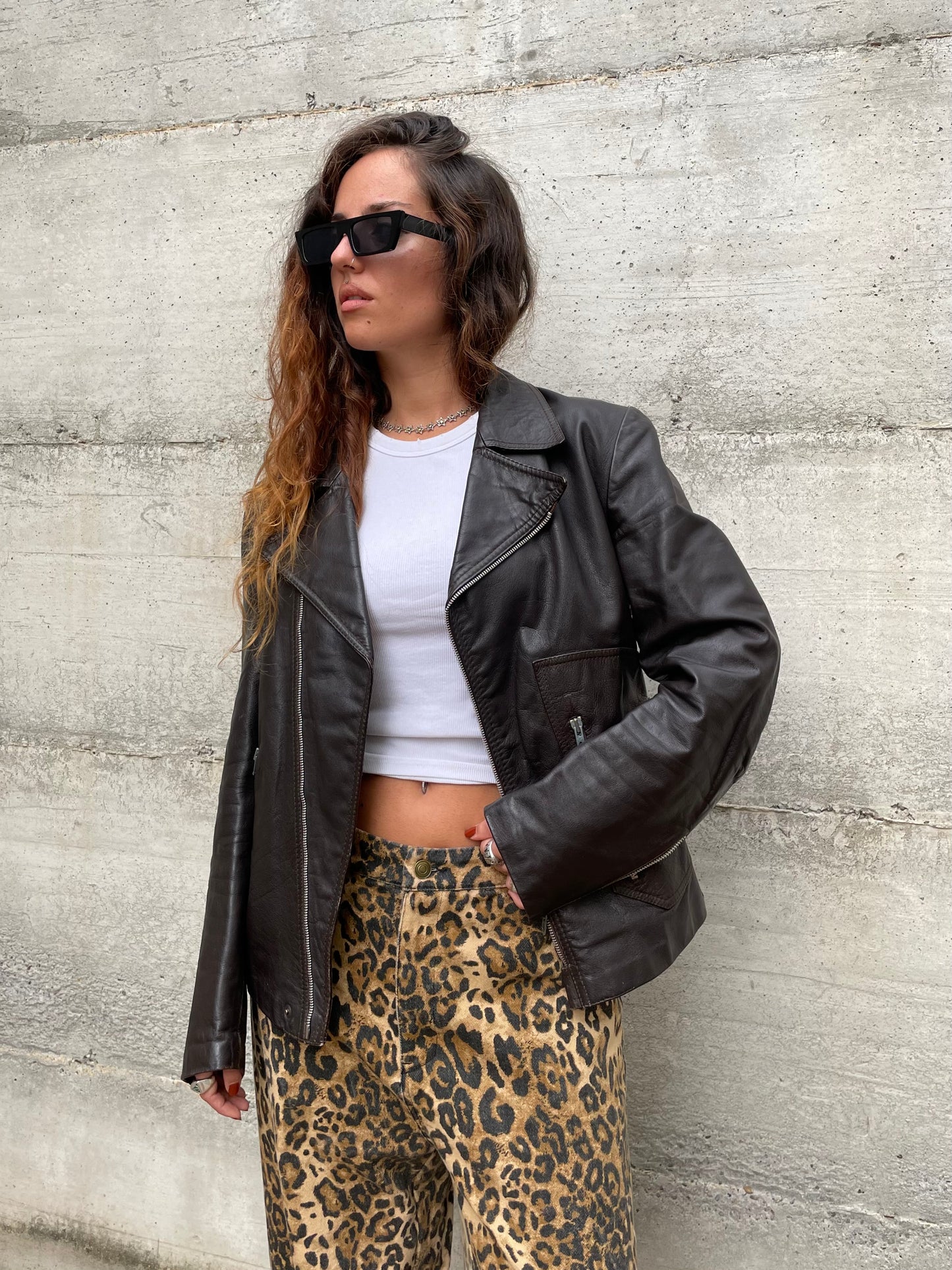 Chiodo vintage testa di moro Made in England, taglia S uomo