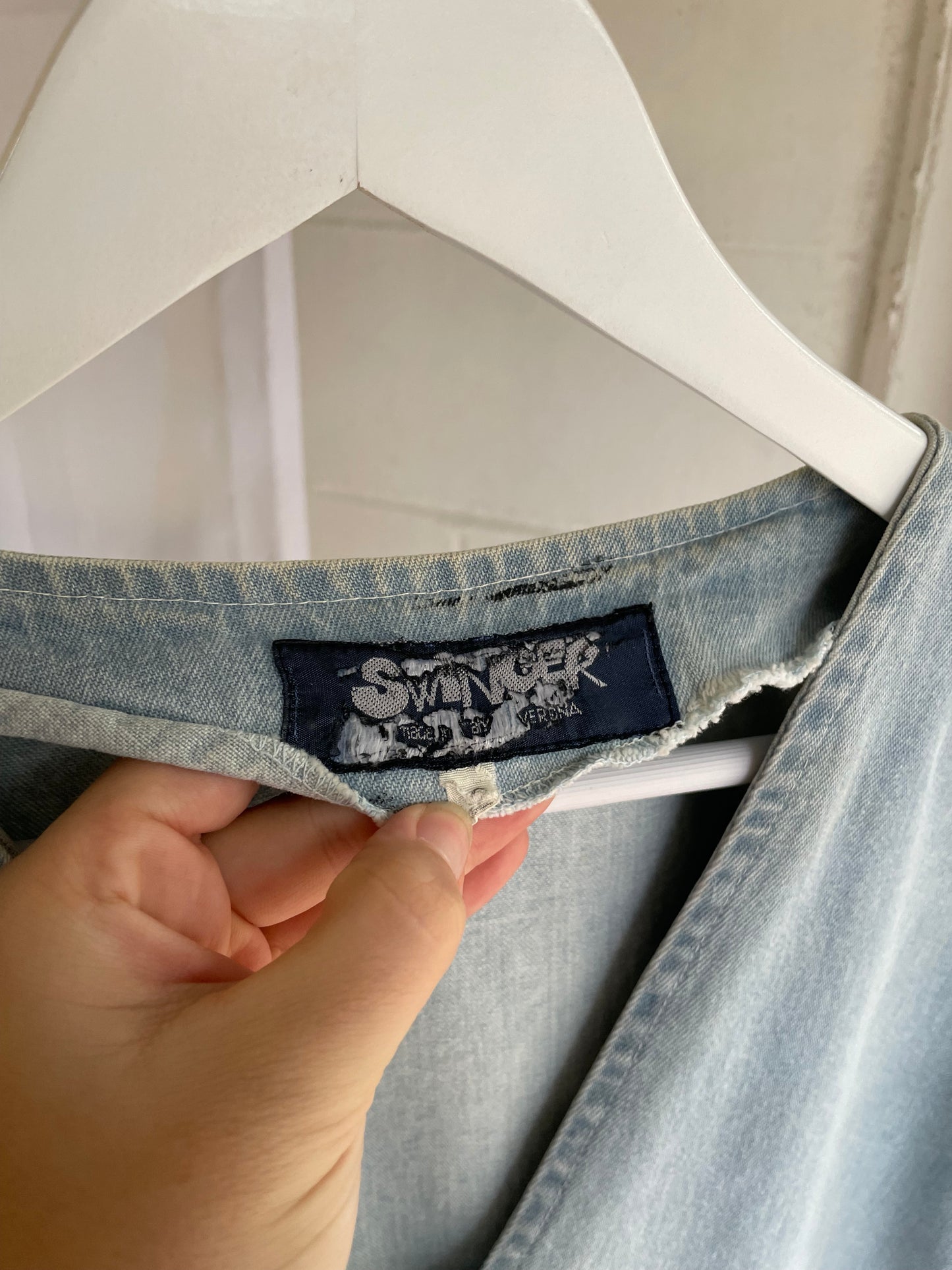 Giacchina denim cropped lavaggio chiaro 100% cotone - taglia M