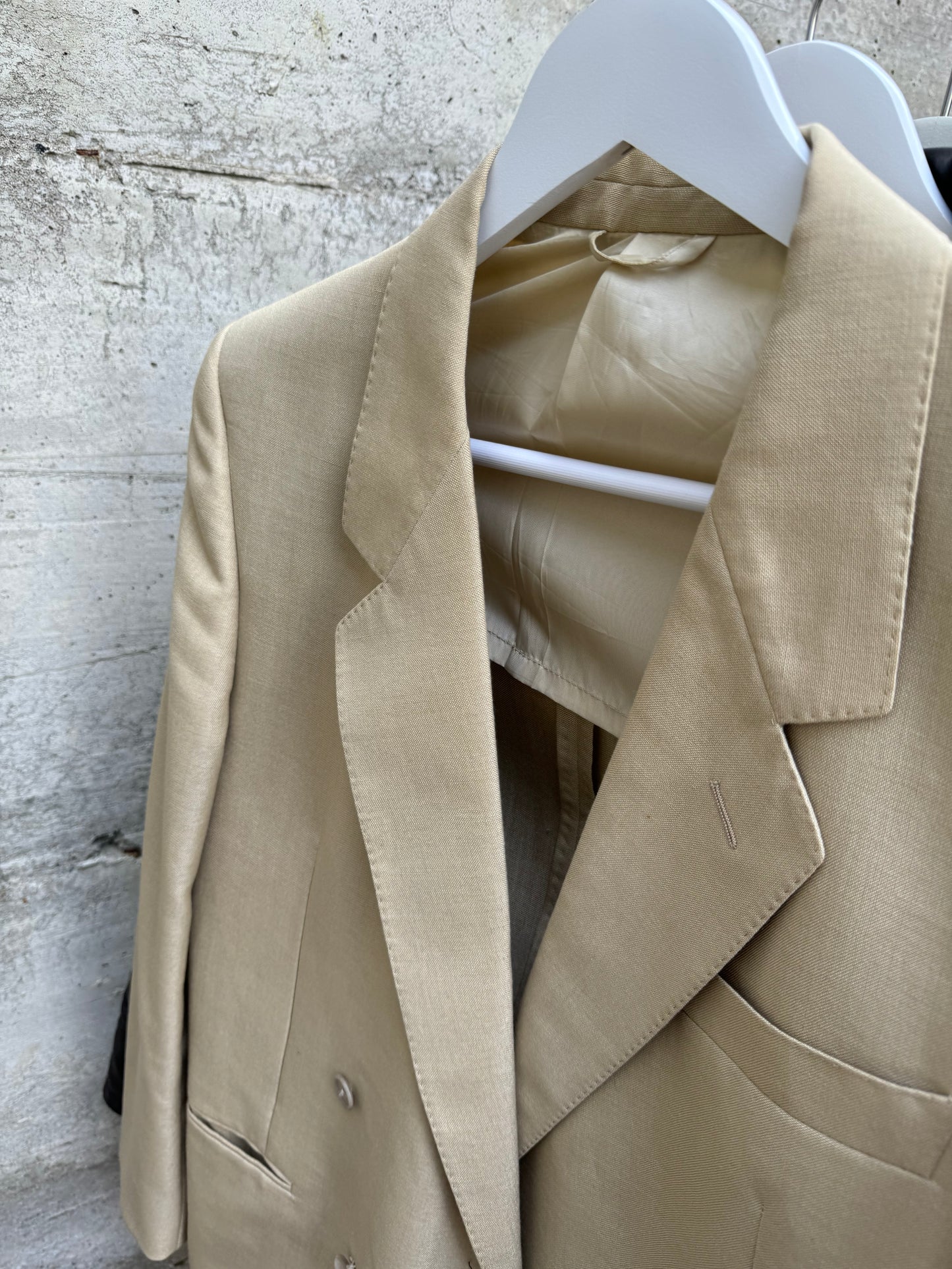 Blazer sartoriale doppiopetto crema