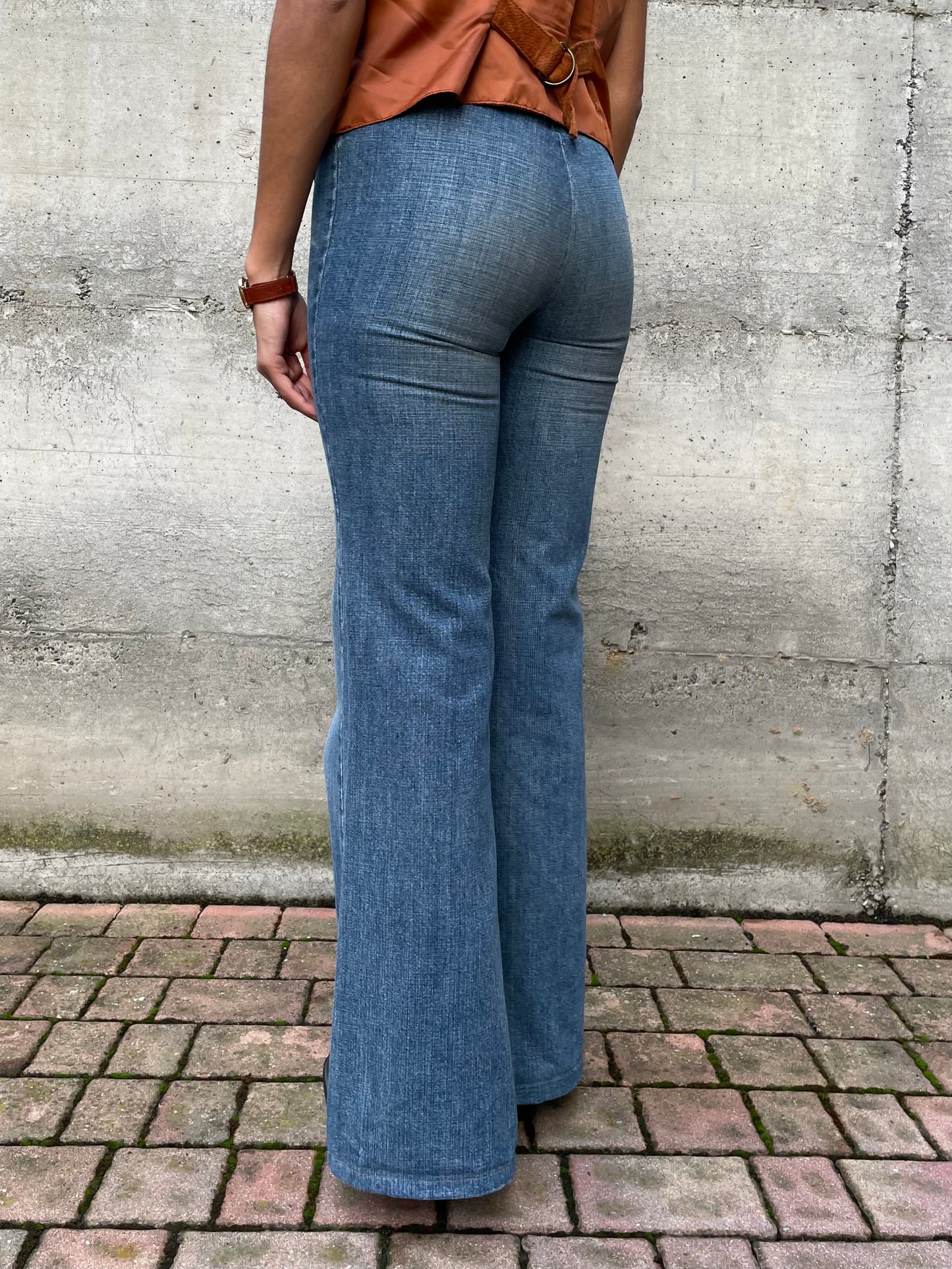 Jeans Y2K vita bassa flare, taglia XS/S