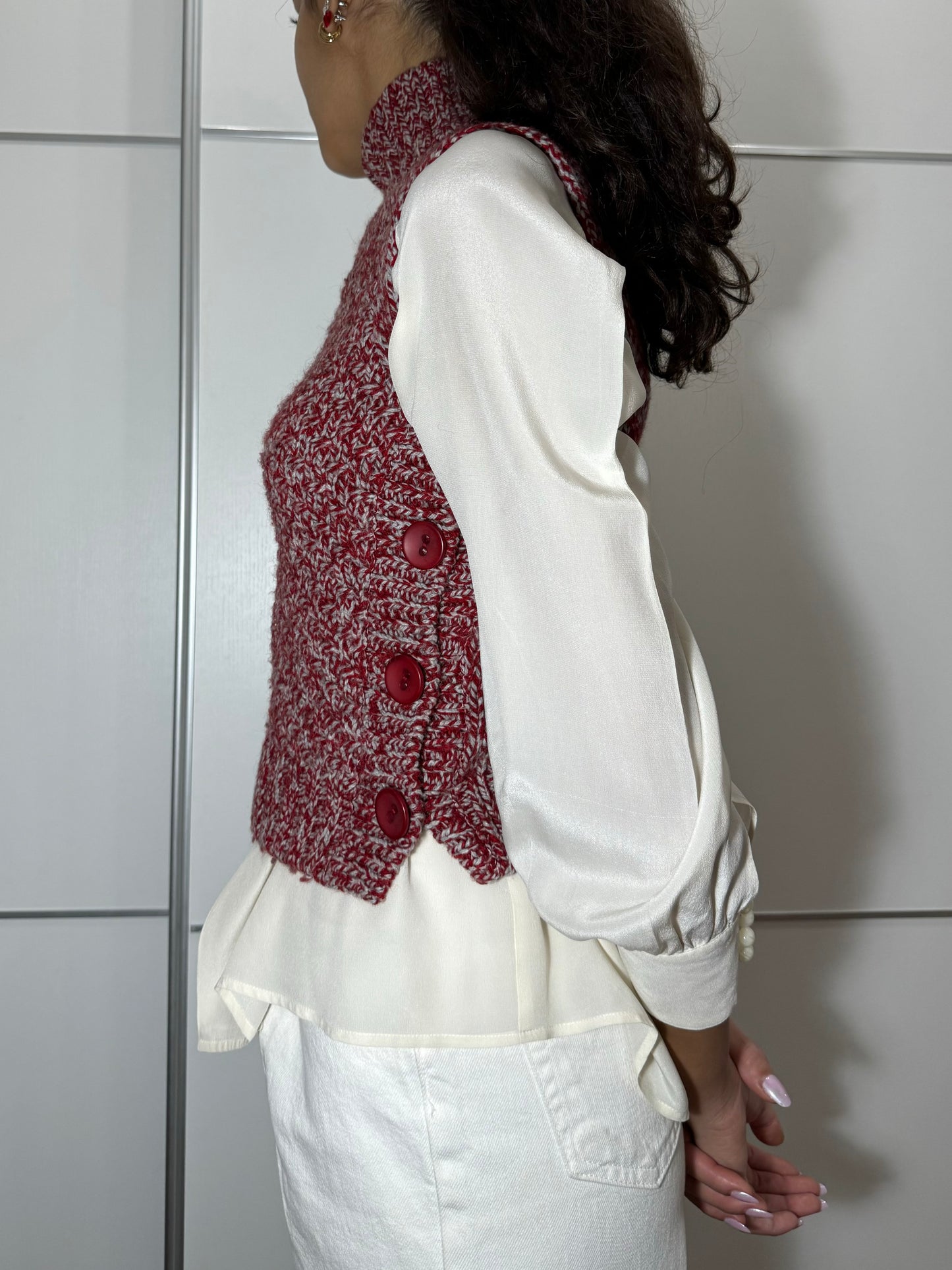 Gilet Max&Co a collo alto con bottoni laterali, in misto lana