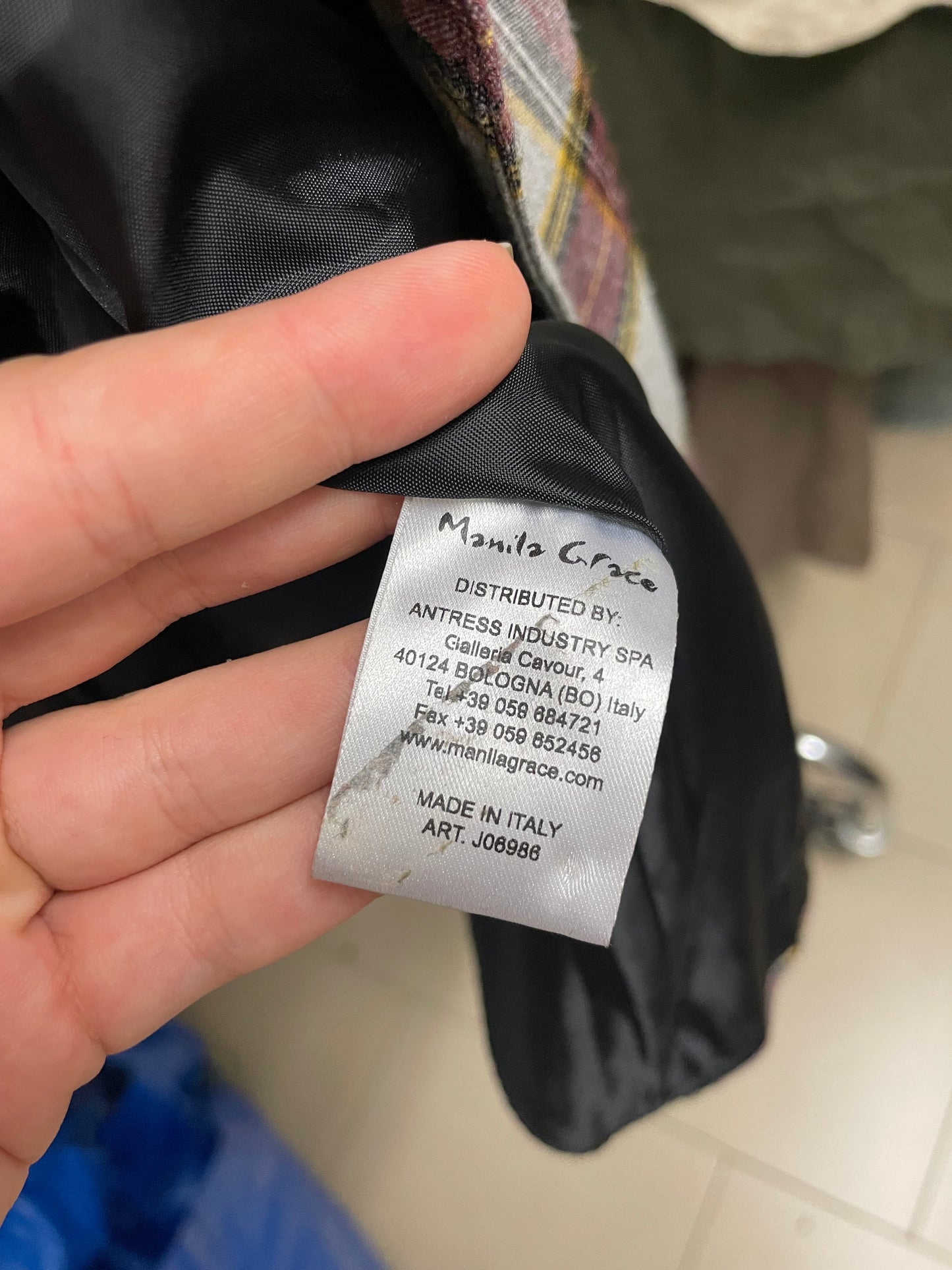 Gilet svasato tartan Manila Grace, taglia S