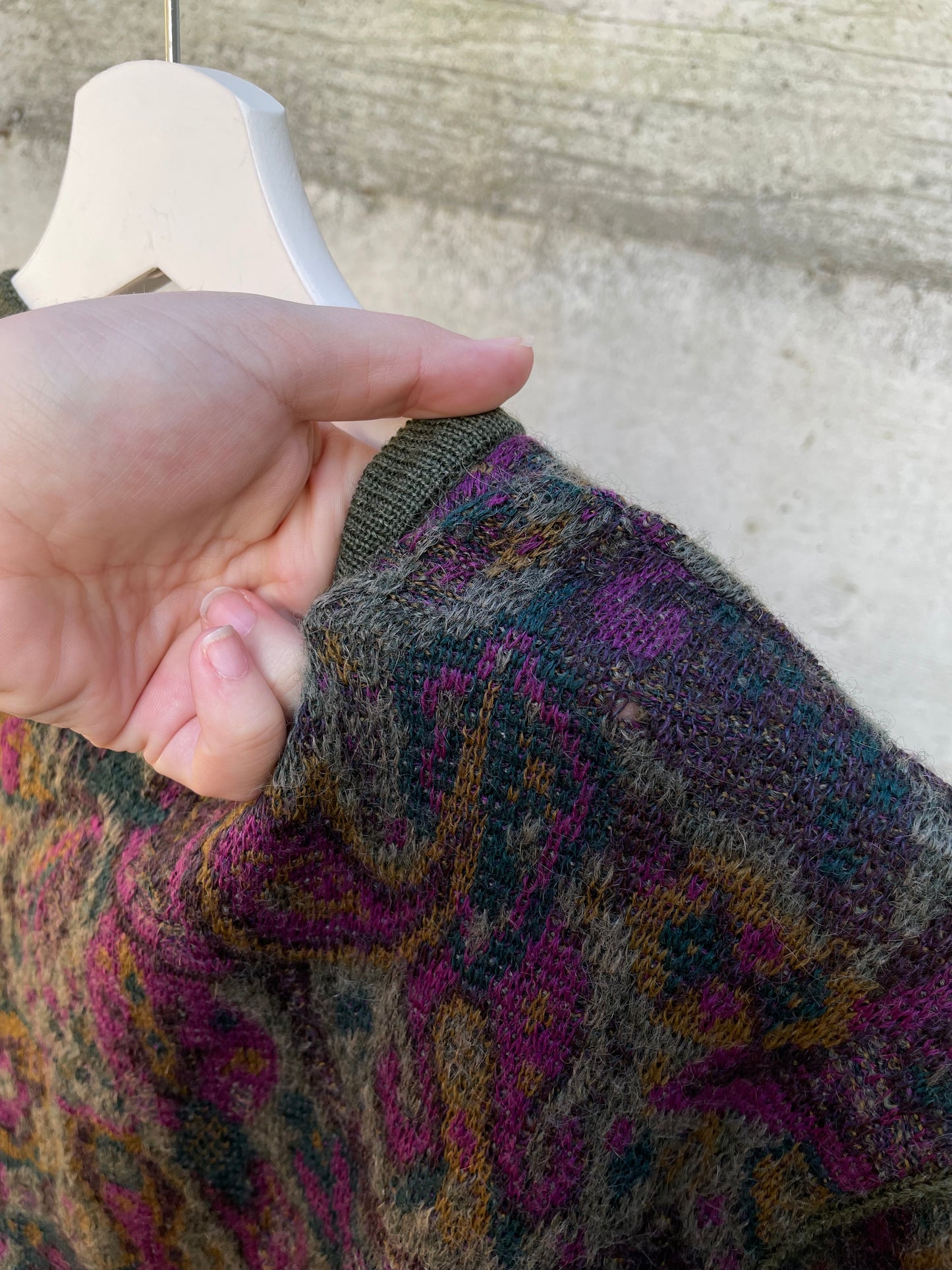 Cardigan Geiger in misto lana e mohair - taglia M/L