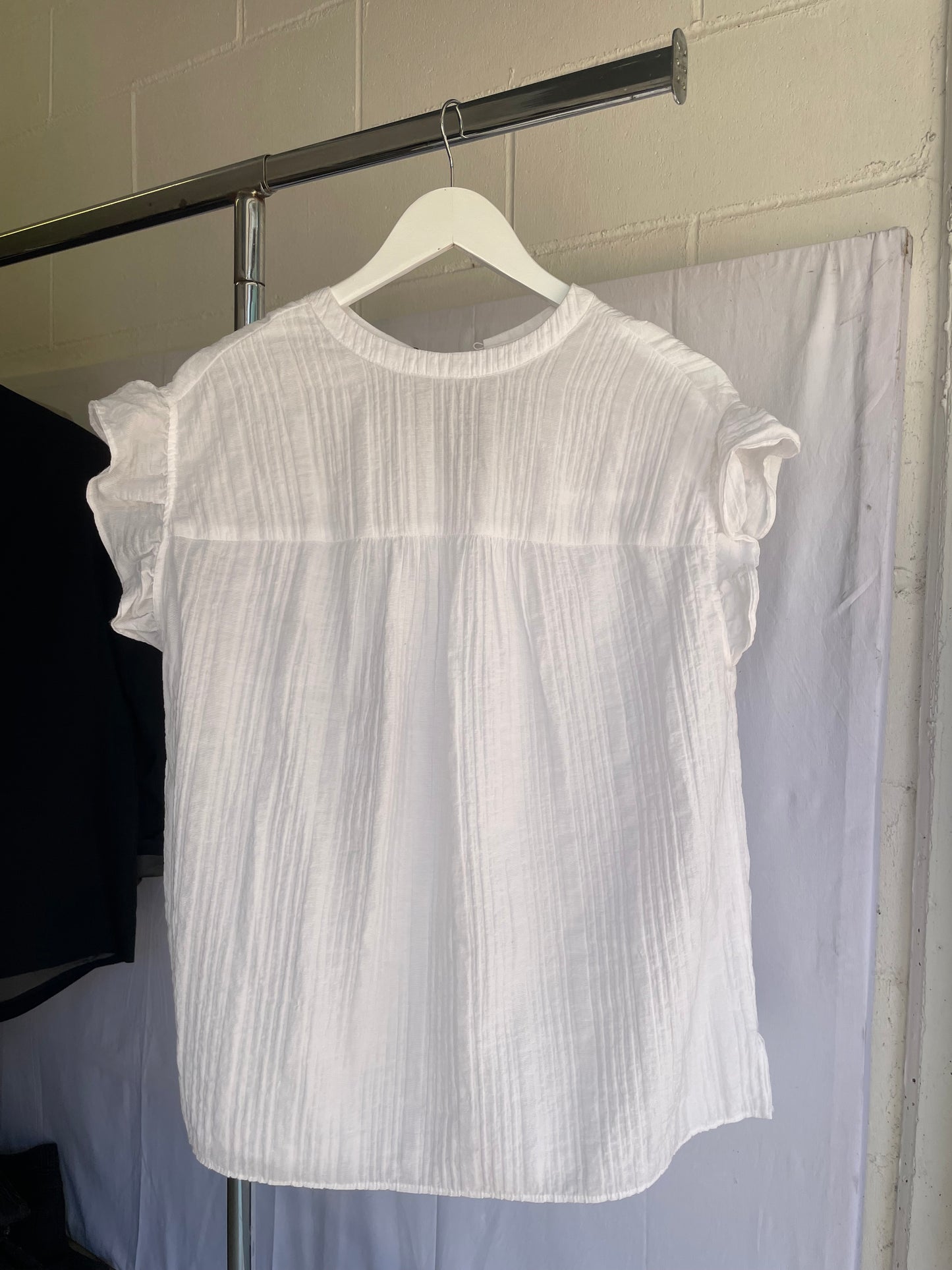 Blusa ampia in viscosa crespata bianca - taglia 46it