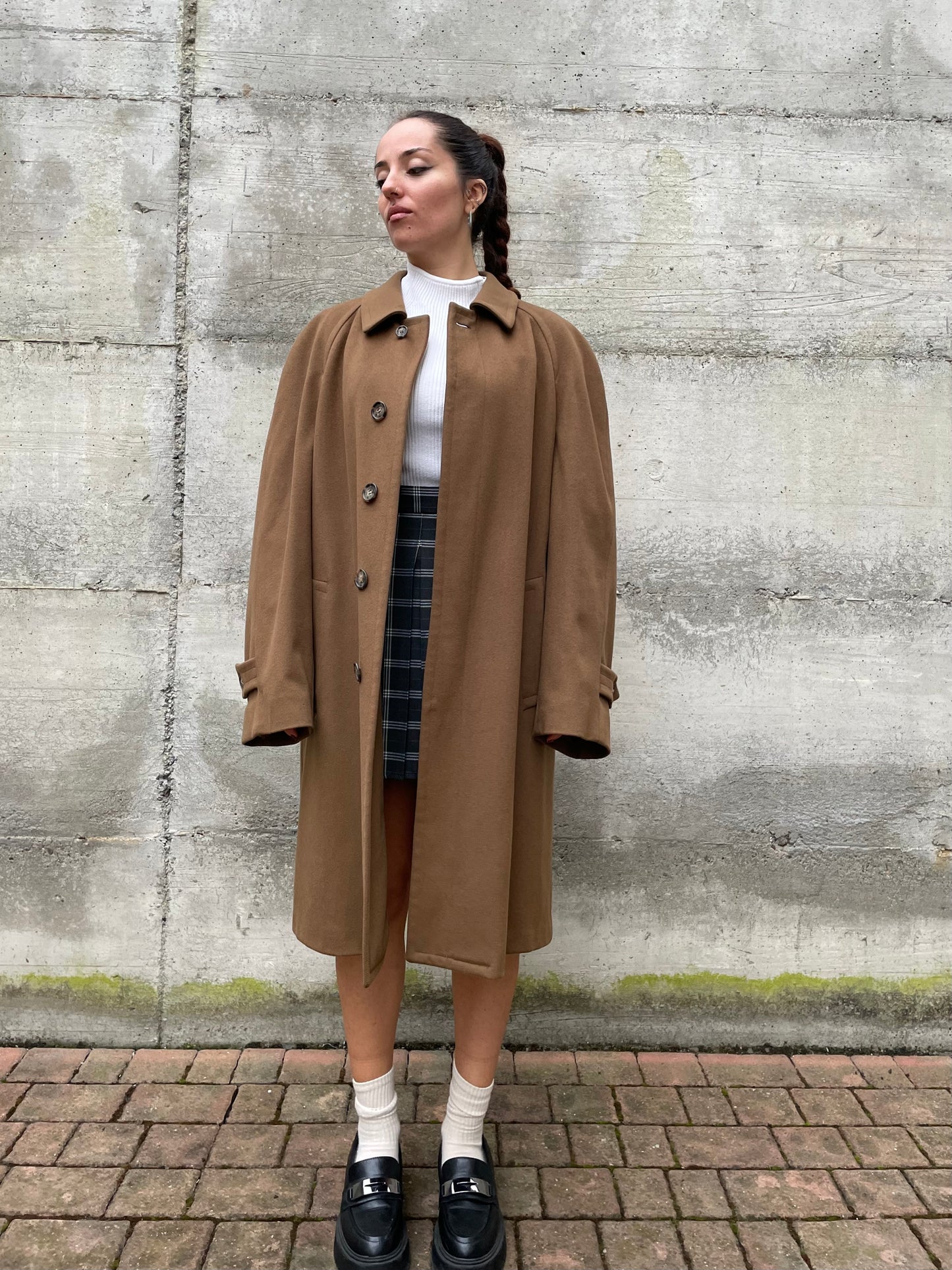 Cappotto sartoriale Piacenza cammello 100% lana vergine - taglia M uomo