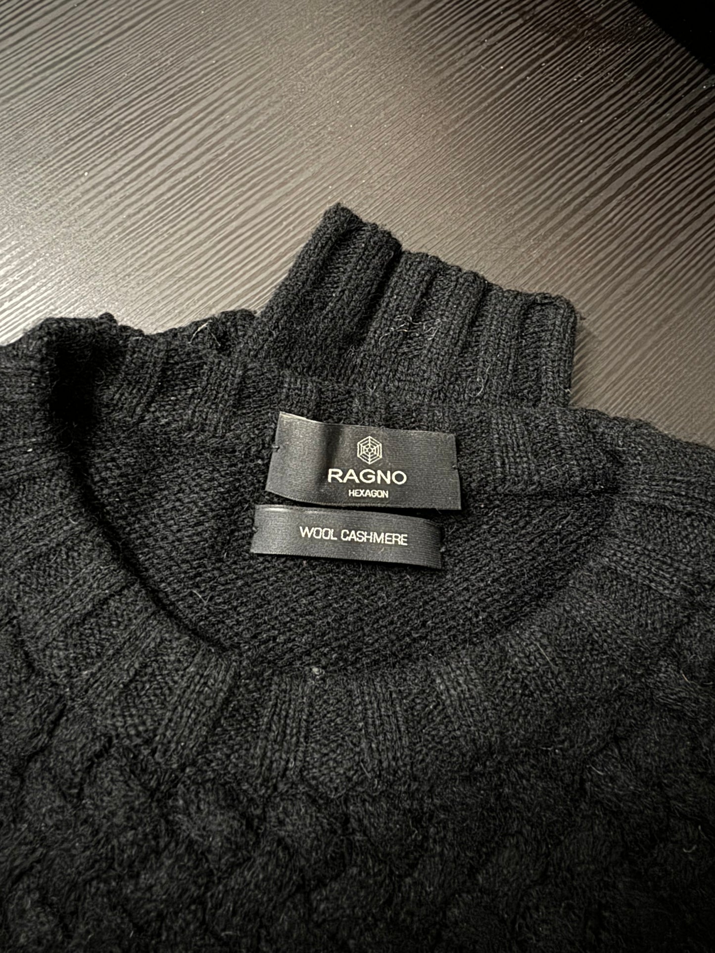 Maglioncino girocollo Ragno nero, in misto lana e cashmere, taglia S