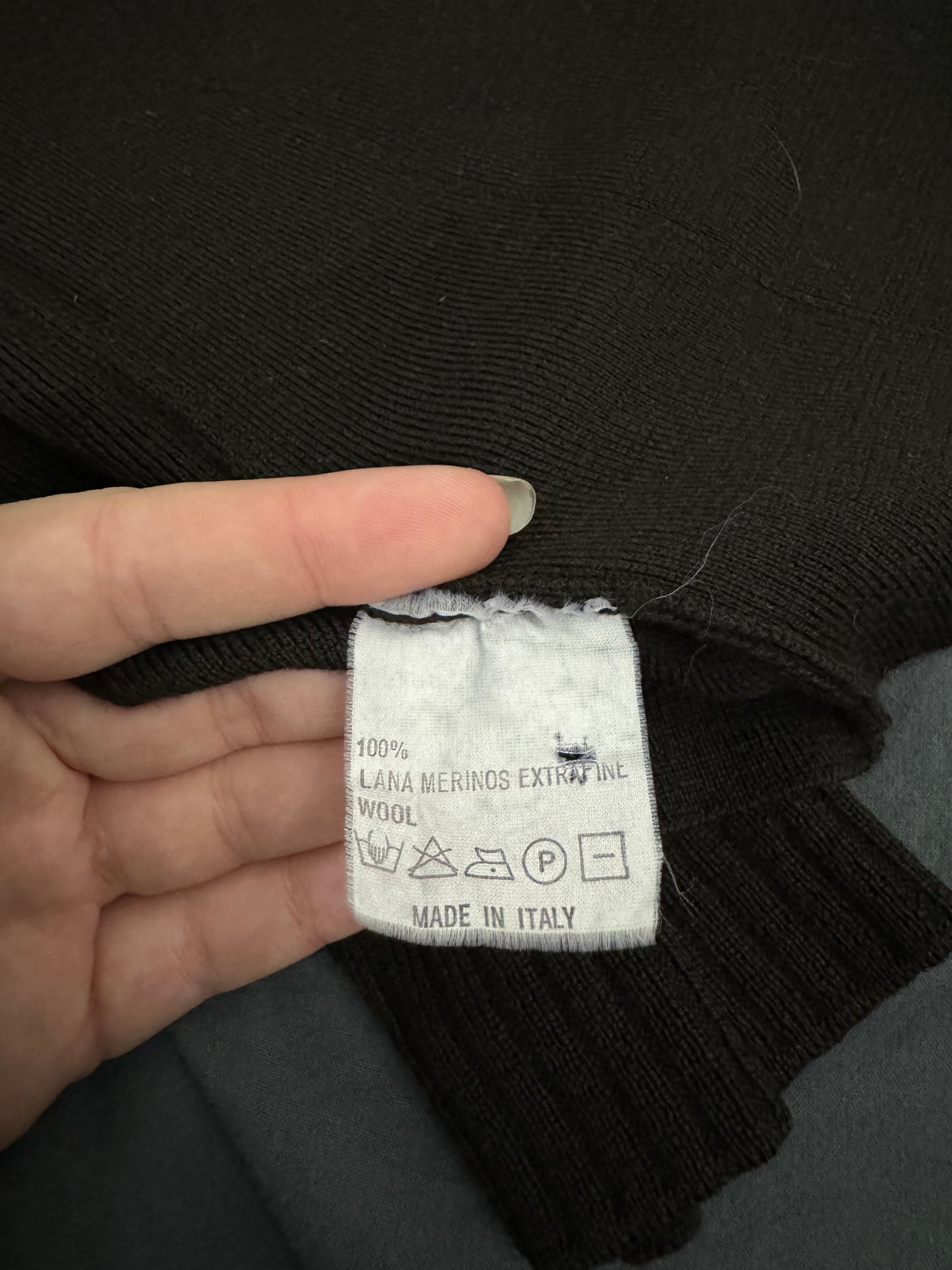 Cardigan testa di moro in 100% lana merino extrafine