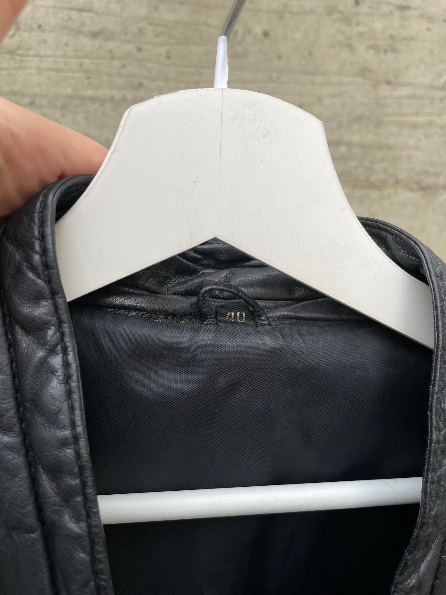 Bomber in vera pelle nero - taglia M