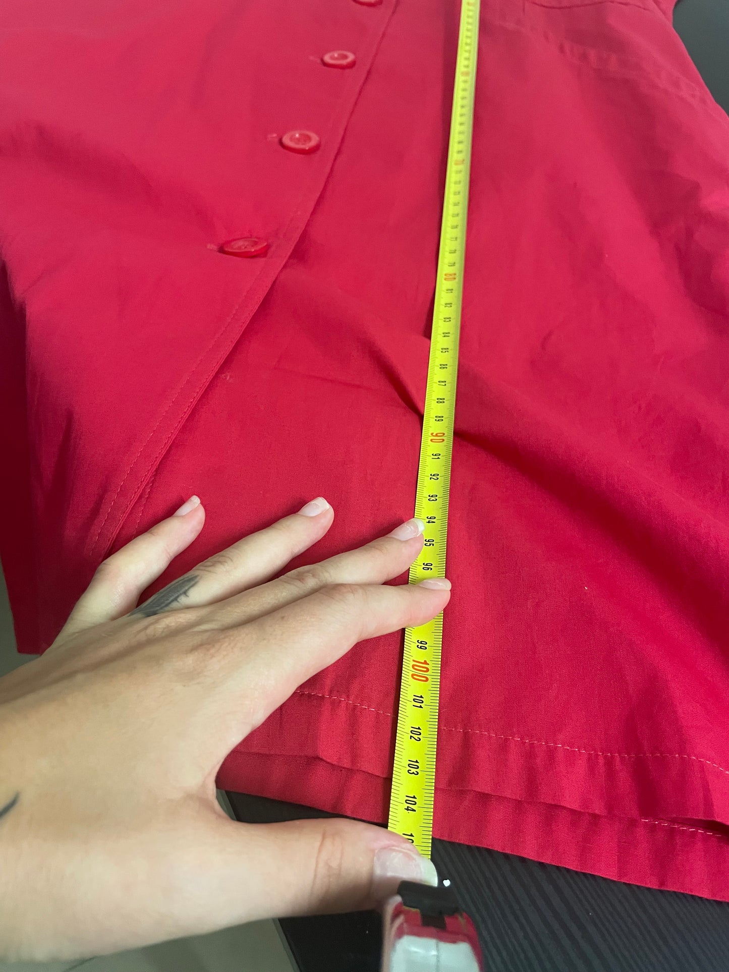 Chemisier midi 100% cotone fucsia - taglia M/L