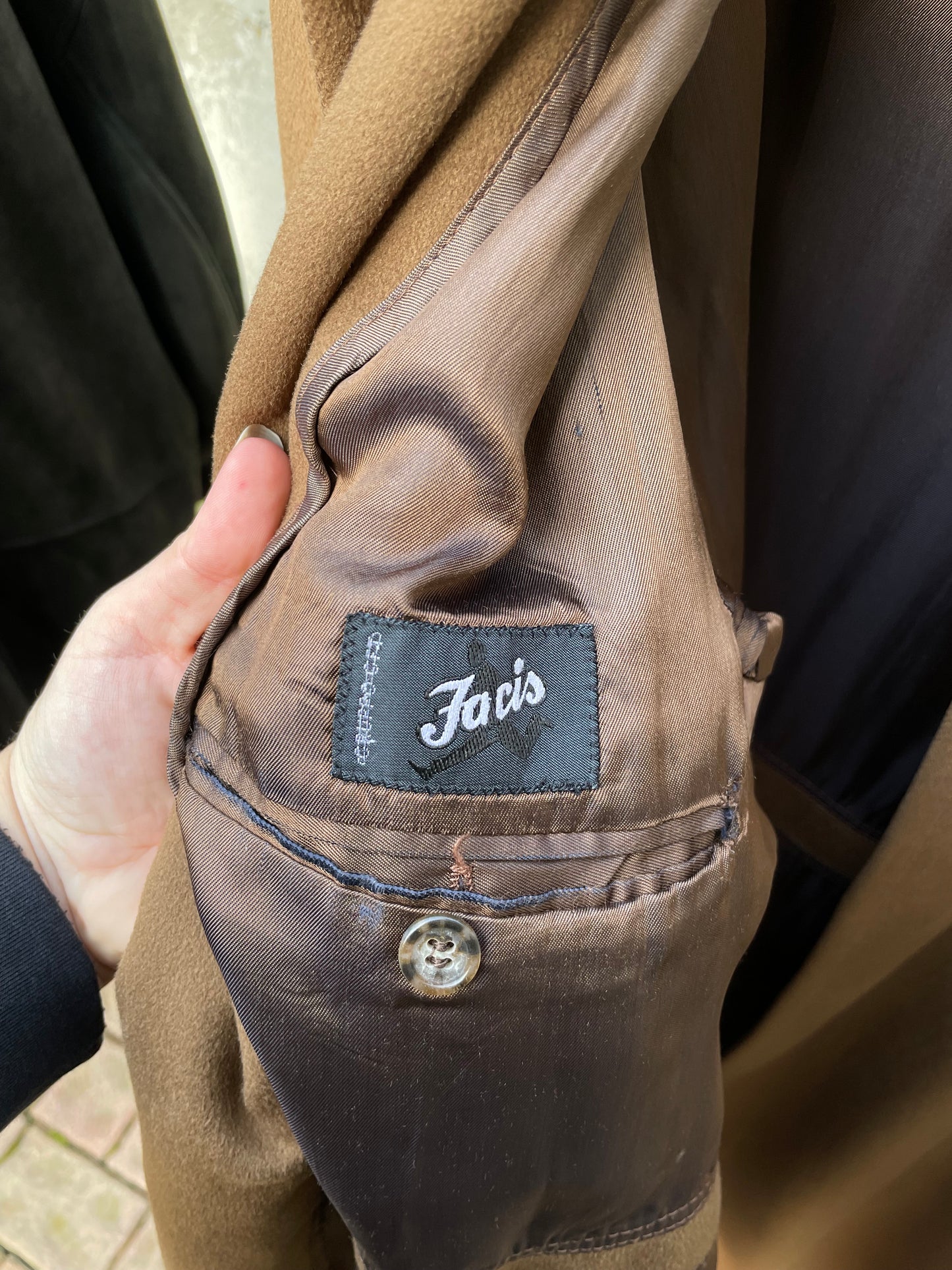 Cappotto sartoriale Piacenza cammello 100% lana vergine - taglia M uomo