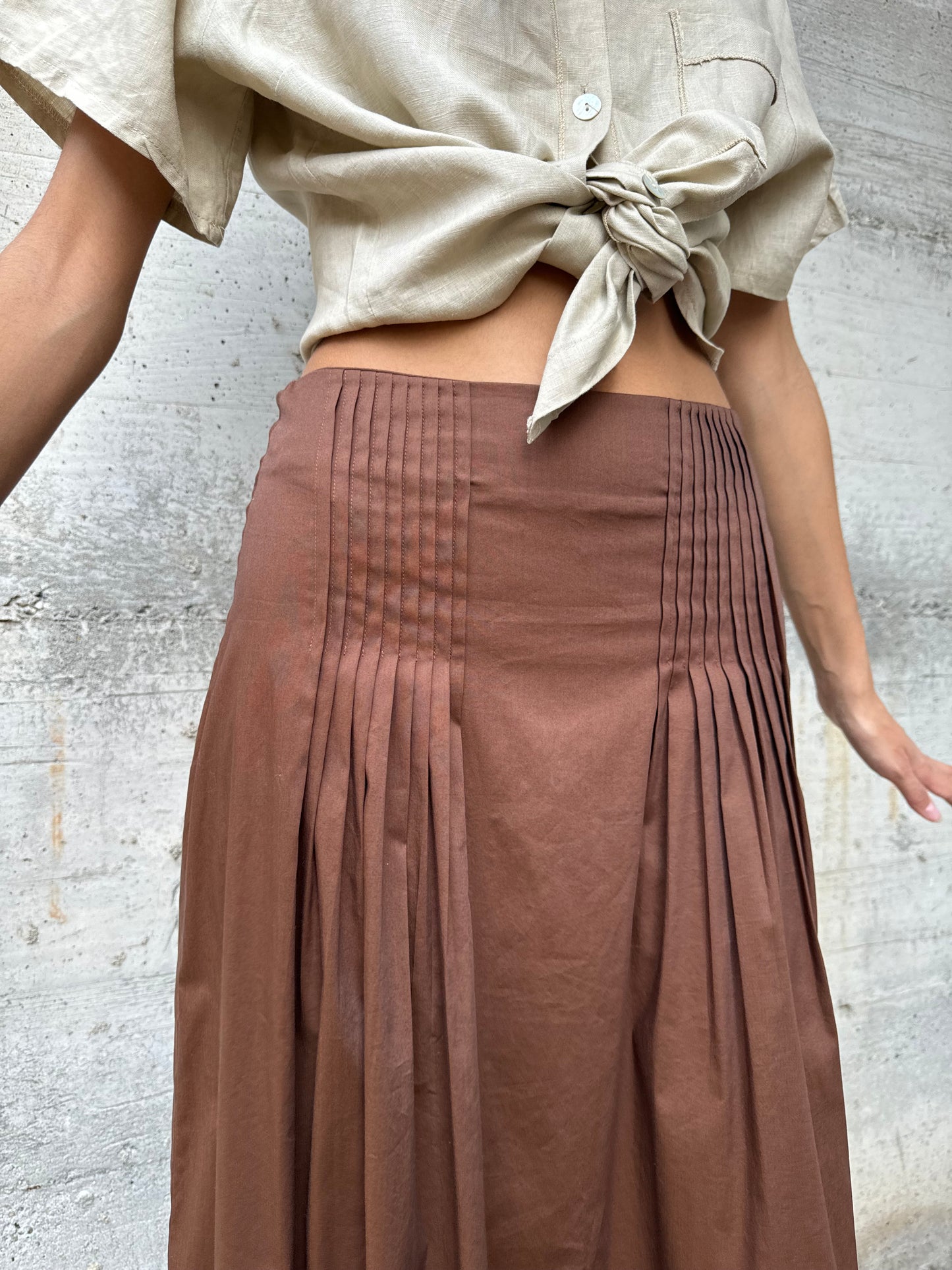 Gonna sartoriale Made in Italy in cotone