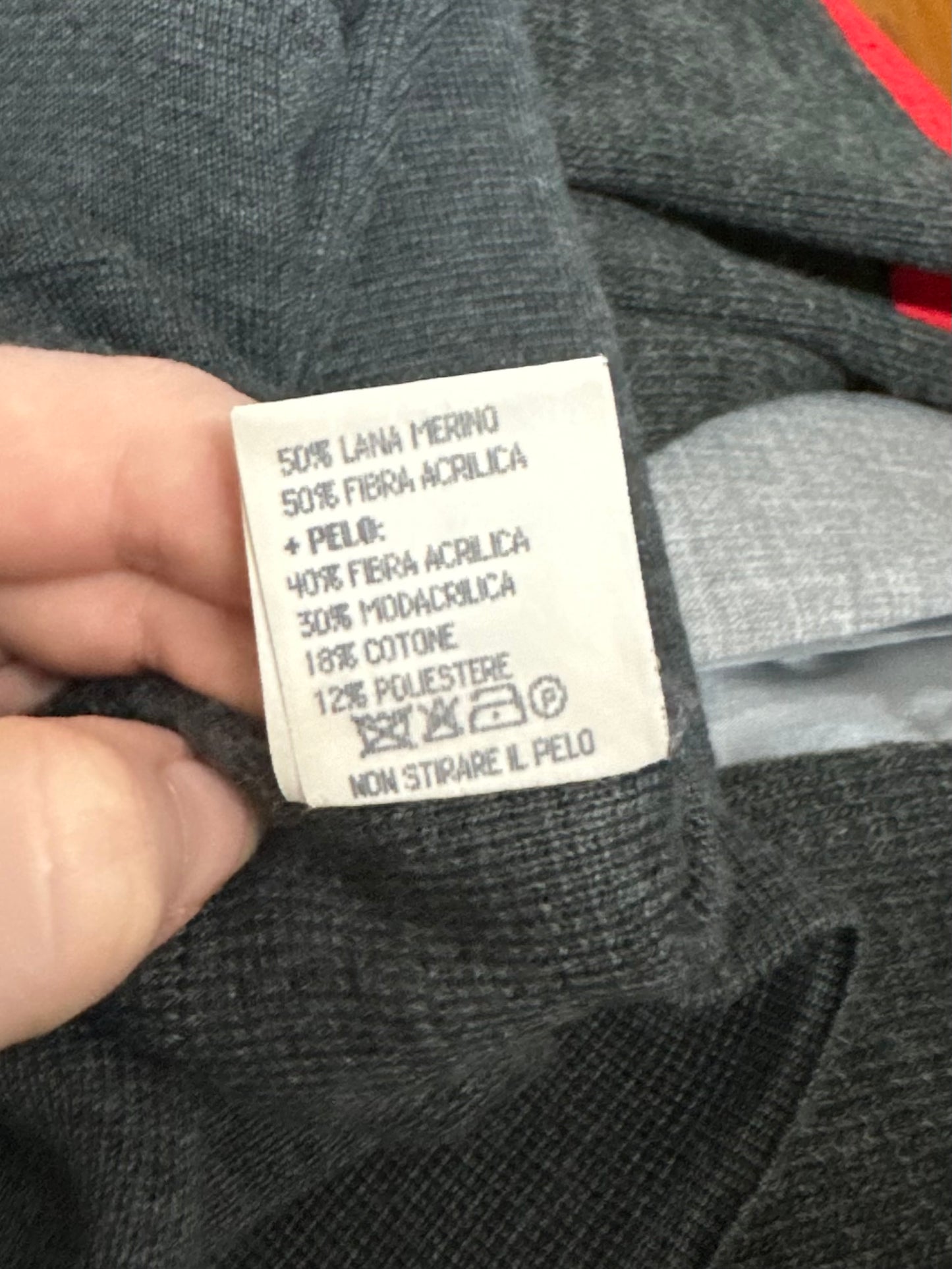 Maglioncino grigio fumo in misto lana merino