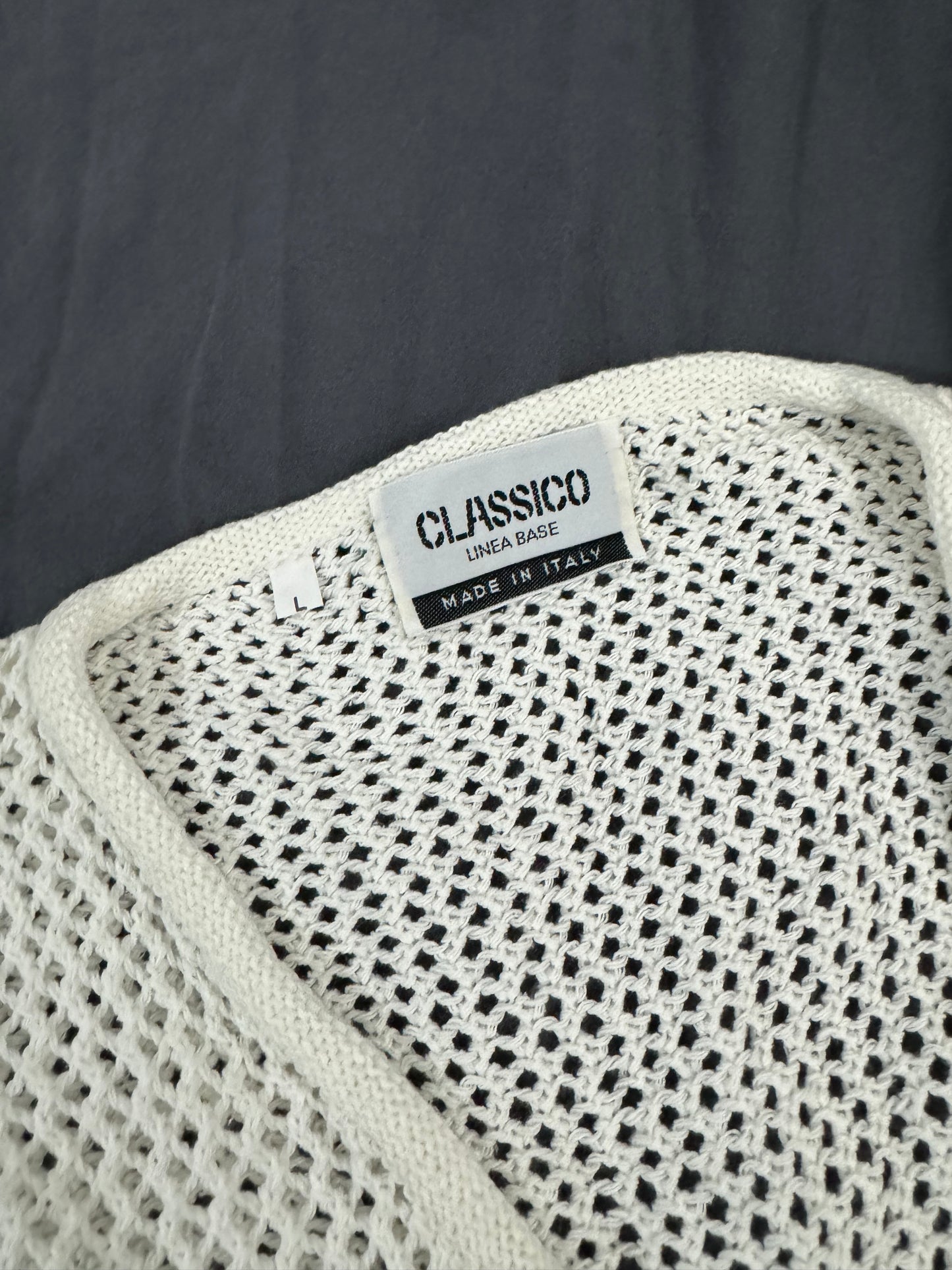 Gilet cardigan a rete oversize 100% cotone