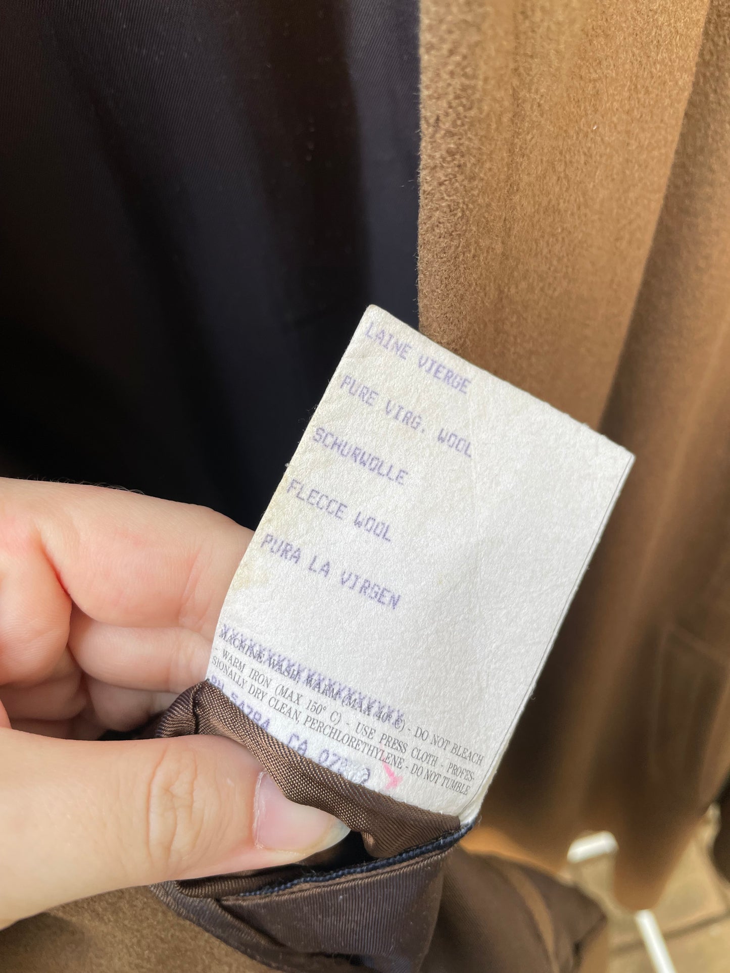 Cappotto sartoriale Piacenza cammello 100% lana vergine - taglia M uomo