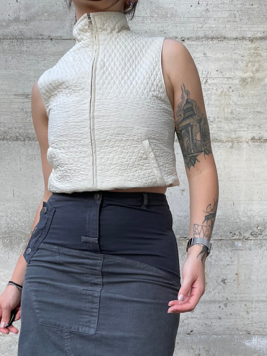 Smanicato trapuntato Eskey bianco - S