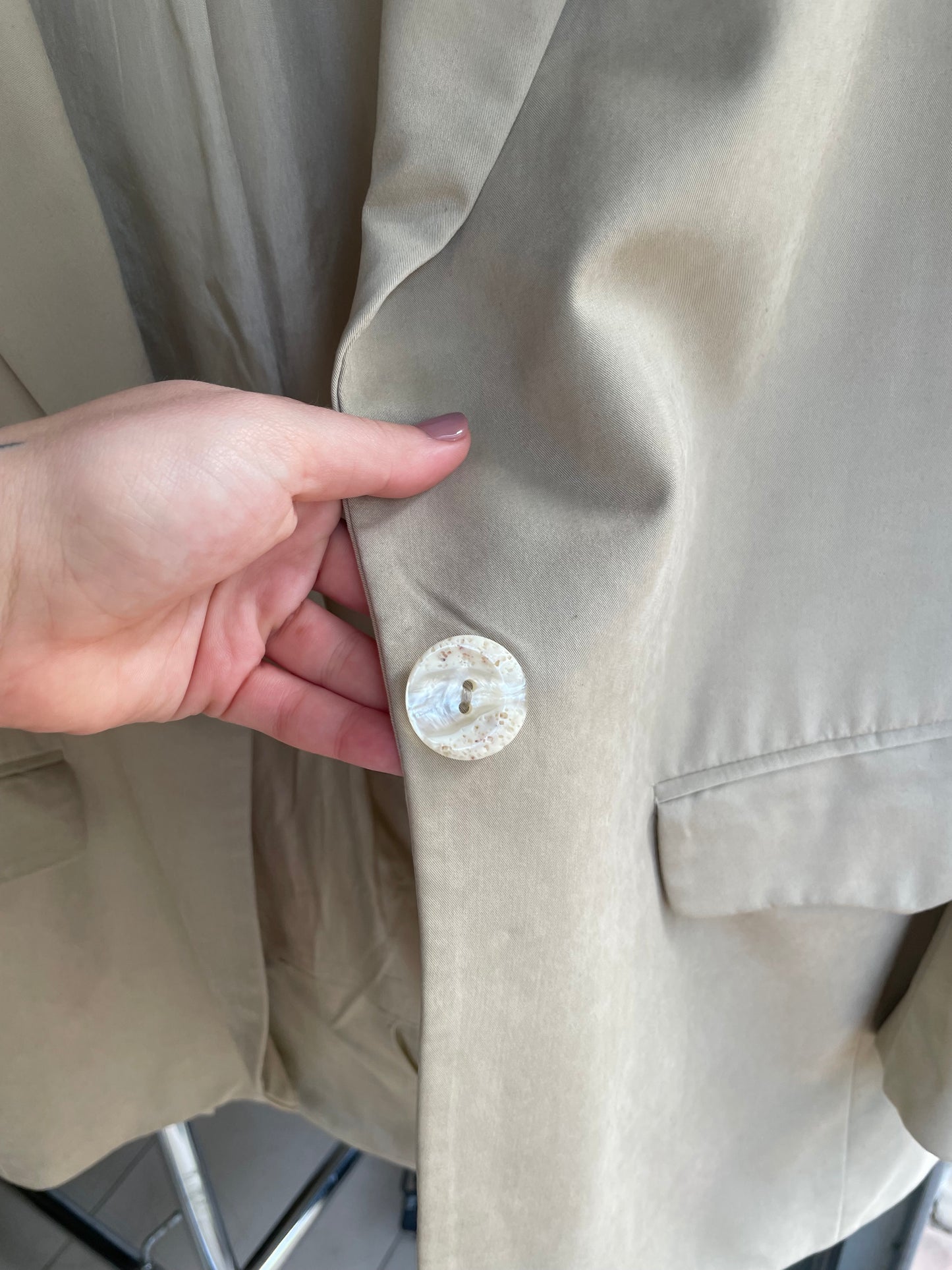 Blazer in seta cotta color sabbia - 42it